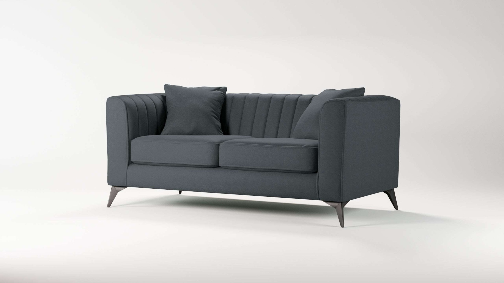 Places of Style 2-Sitzer »MATTHEW elegantes Designsofa, Masse B/T/H: 170/86/74 cm«, Steppung im Rücken, lose Sitzkissen, incl. Zierkissen