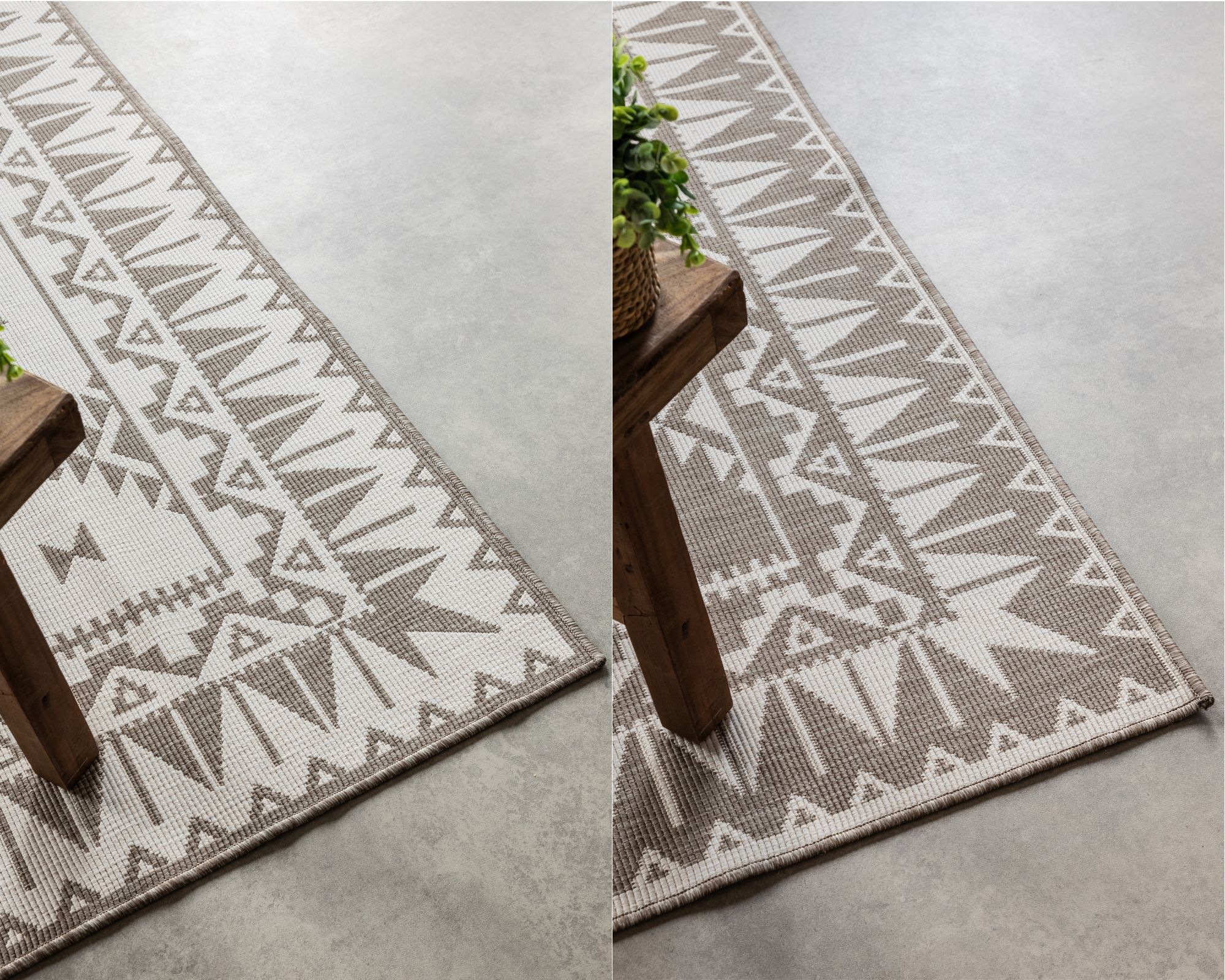 ELLE DECORATION Teppich »Dynamic, Wendeteppich«, rechteckig, 5 mm Höhe, Flachgewebe, In-& Outdoor, Modern, wendbar, Balkon, Wohnzimmer, Aussen