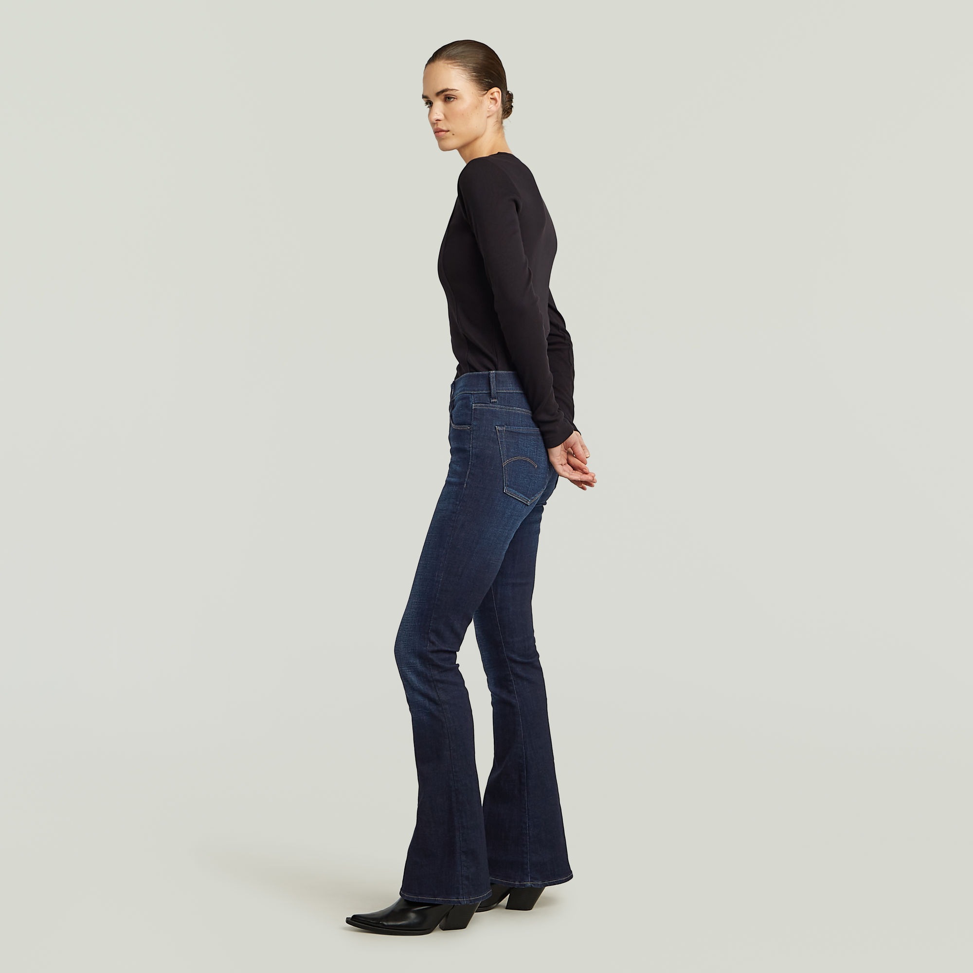 G-STAR Bootcut-Jeans »3301 Flare Wmn« aus Stretch-Denim