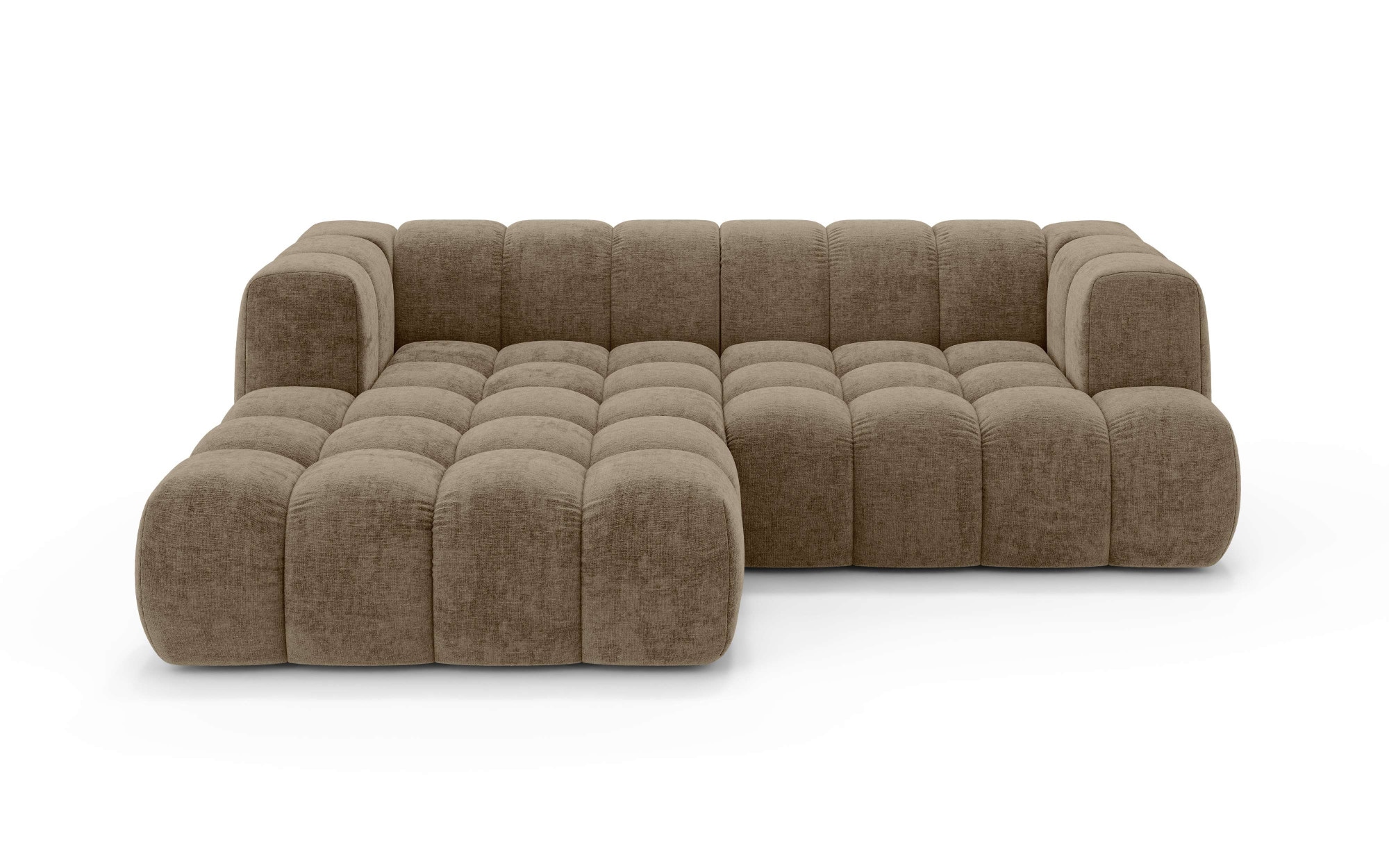 homsy by Ana Johnson Canapé d'angle »»XL« BOUBELLE L-Form extra tief, Design: Bubble-Optik, Breite 247cm« hoher Sitzkomfort dank Wellenunterfederung, XL Sitztiefe 100 cm