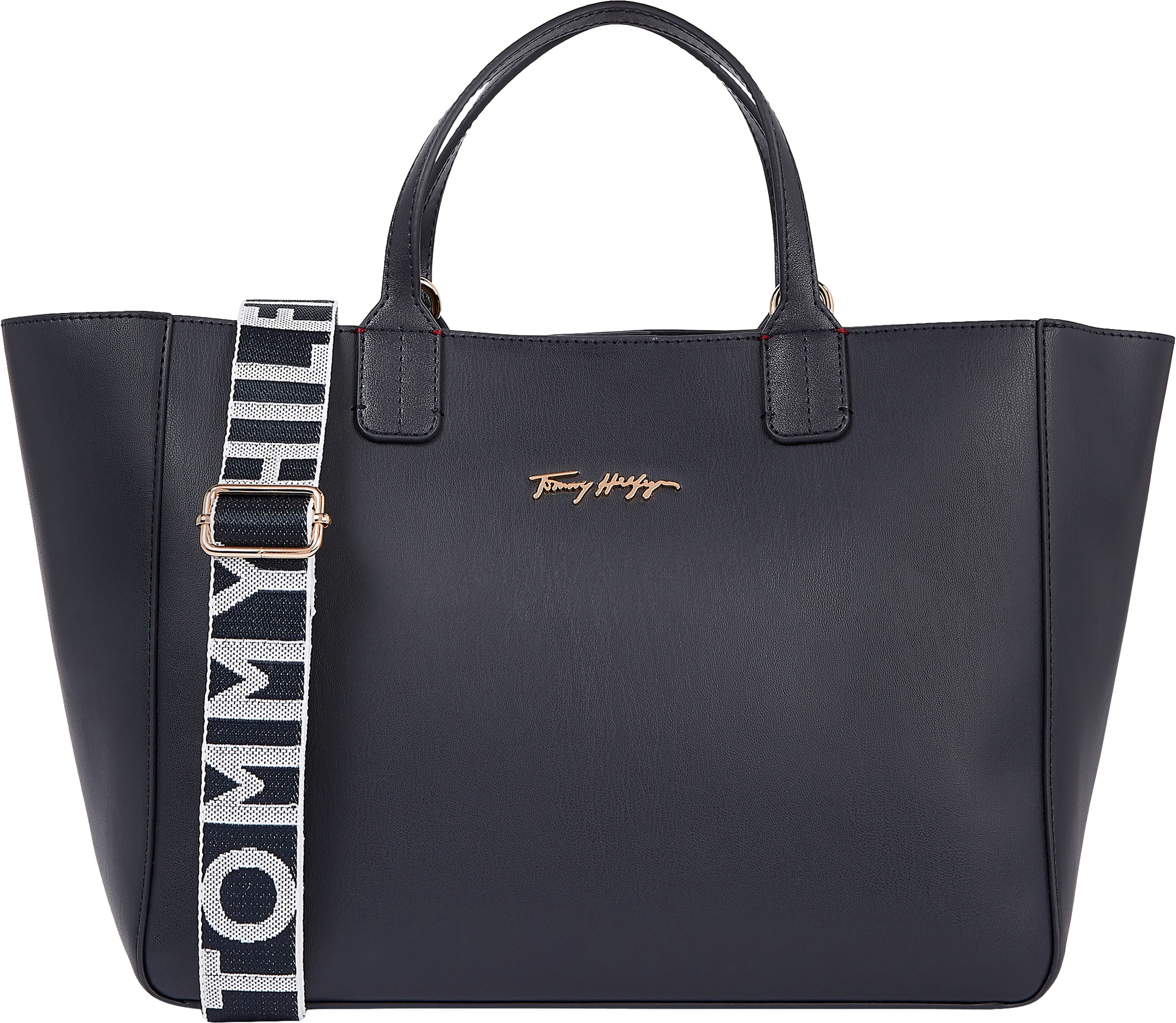 Image of Tommy Hilfiger Shopper »ICONIC TOMMY SATCHEL«, mit modischem Textilumhängeriemen bei Ackermann Versand Schweiz