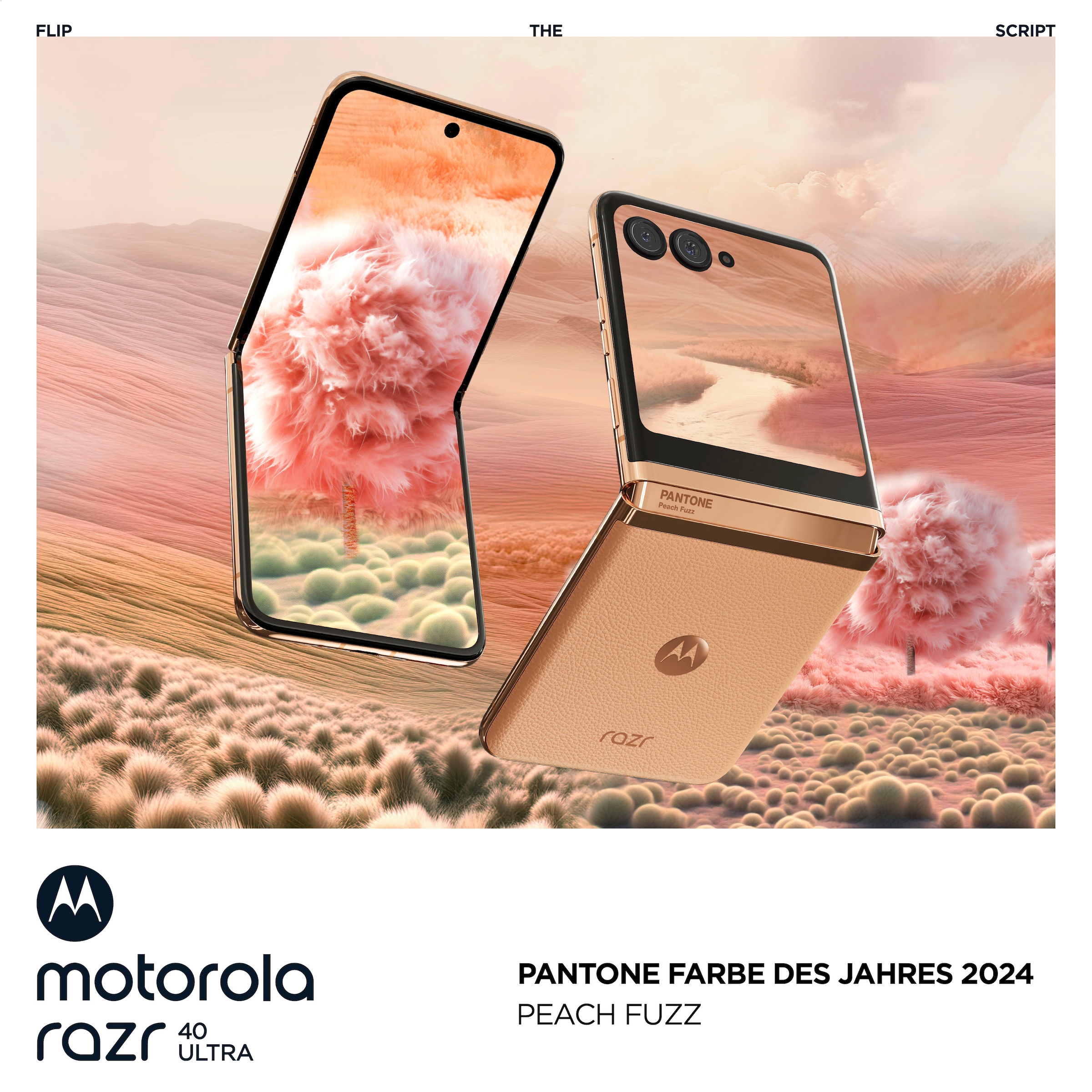 Motorola Smartphone »Motorola razr40 ultra« Peach Fuzz