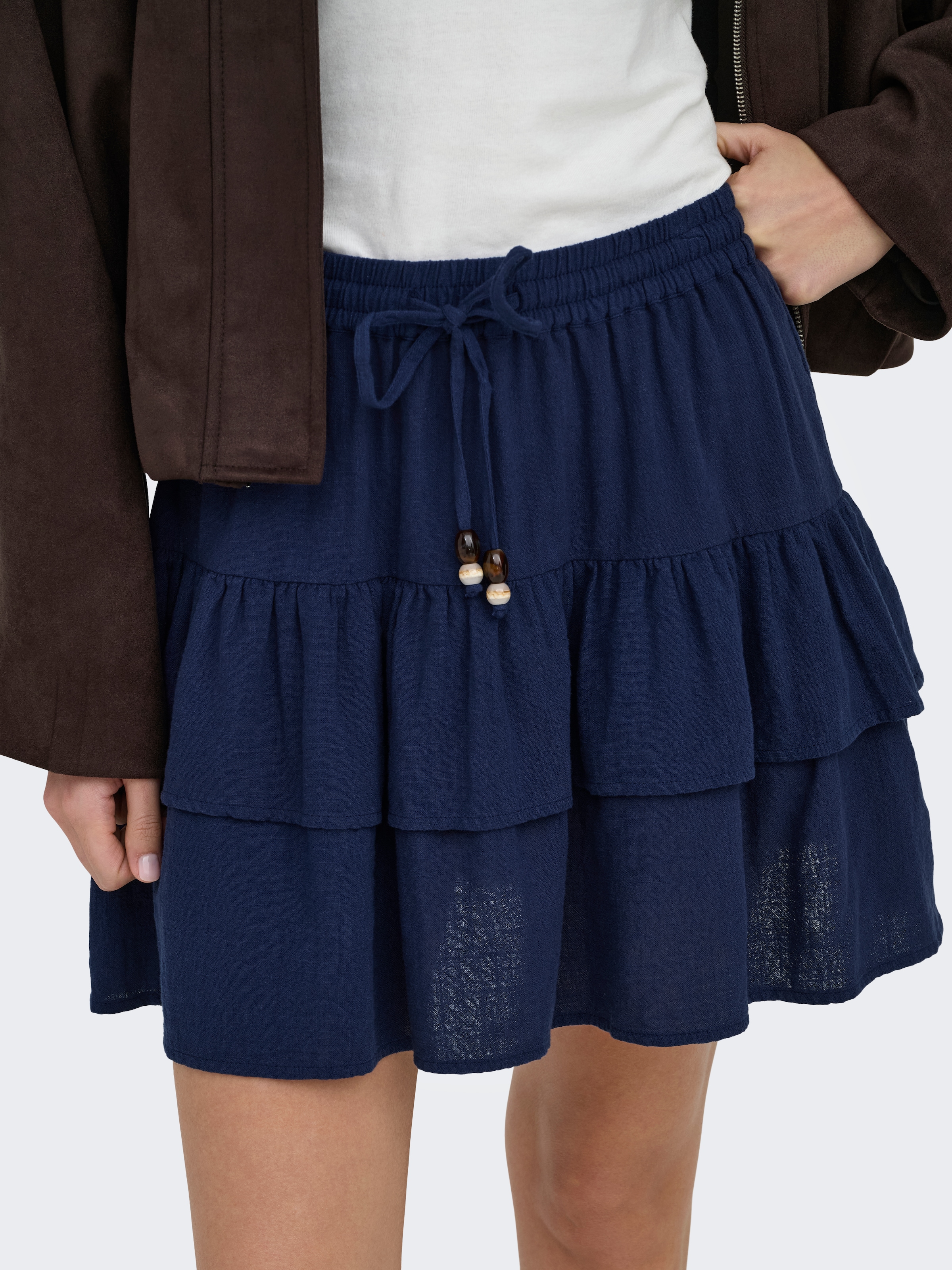 ONLY Minijupe »ONLSWAR STRING SHORT SKIRT WVN« Coton