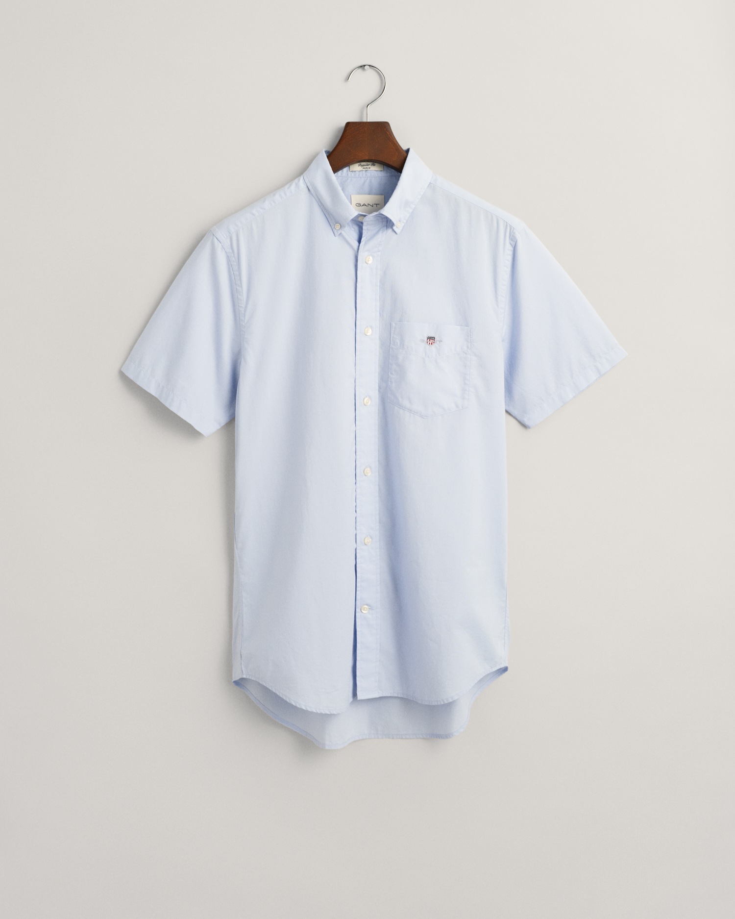 Gant Kurzarmhemd »Regular Fit Popeline Hemd leicht strapazierfähig pflegeleicht«, mit einer kleinen Logostickerei auf der Brusttasche