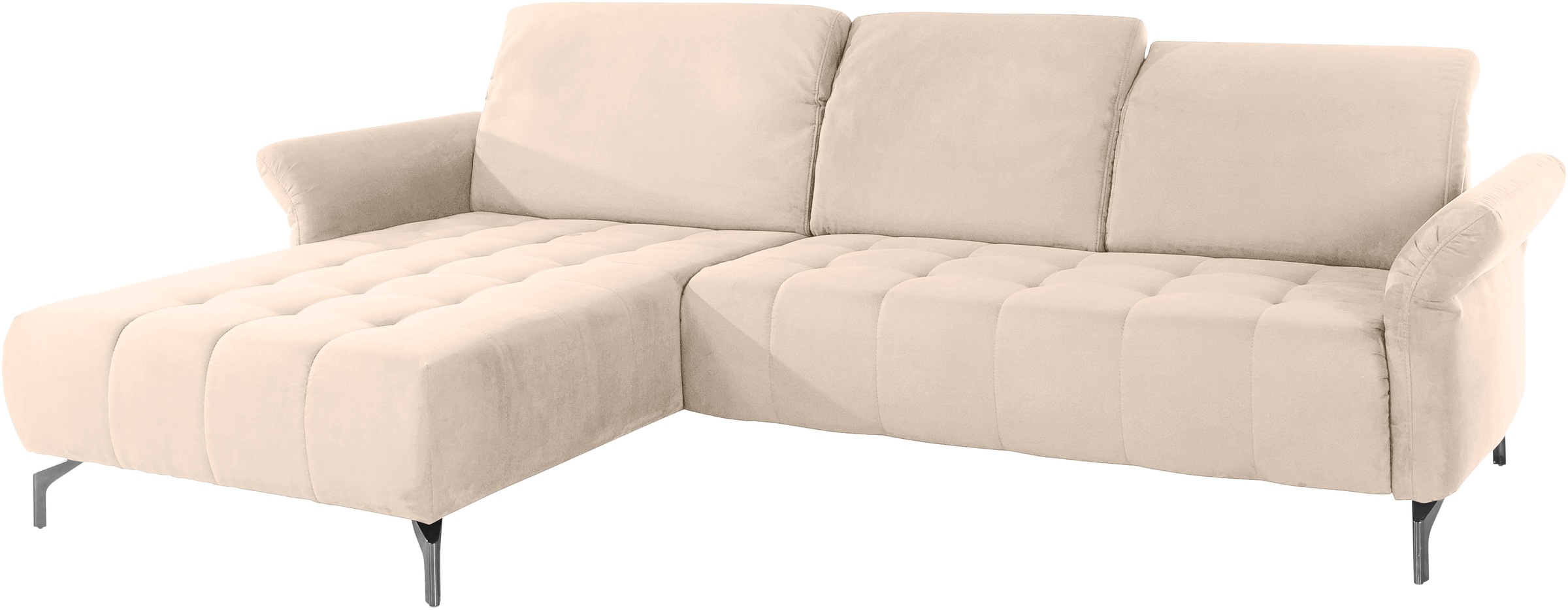 INOSIGN Ecksofa »Fresh L-Form«, Federkern, wahlweise Kopfteilverstellung und motorischer Vorziehsitz