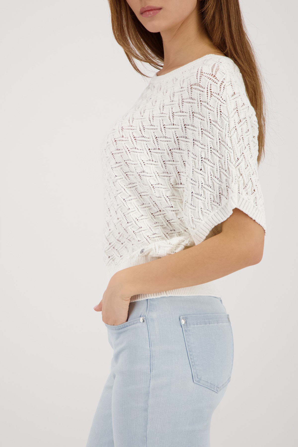 Monari Pull en tricot »Pullover Ajour« Regular fit mit Ajour-Strickerei