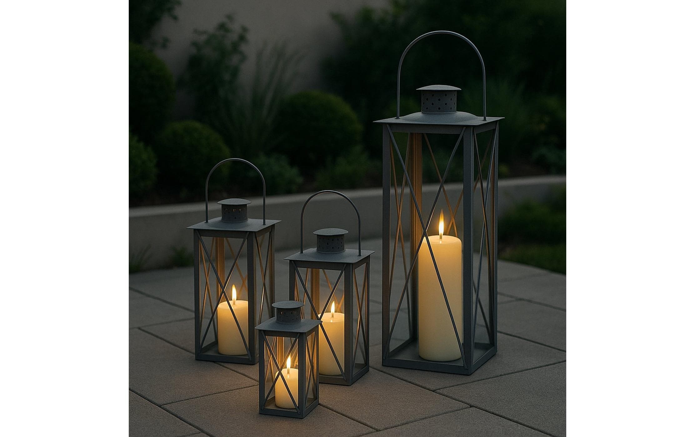 BOLTZE Lanterne à bougie »Farol 4-teilig«
