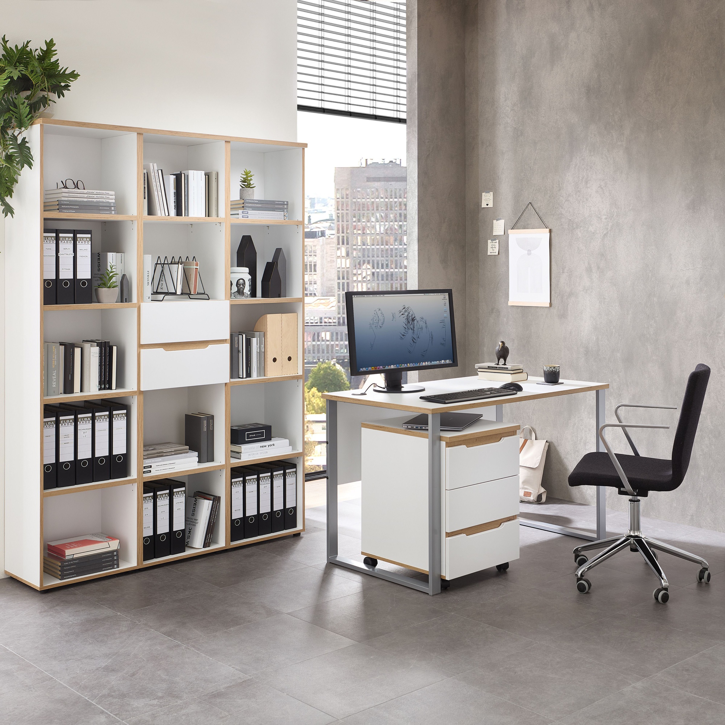 Innostyle Aktenregal »Memphis Büroregal, 45x197x38cm (B/H/T)« 1 Stk. tlg.