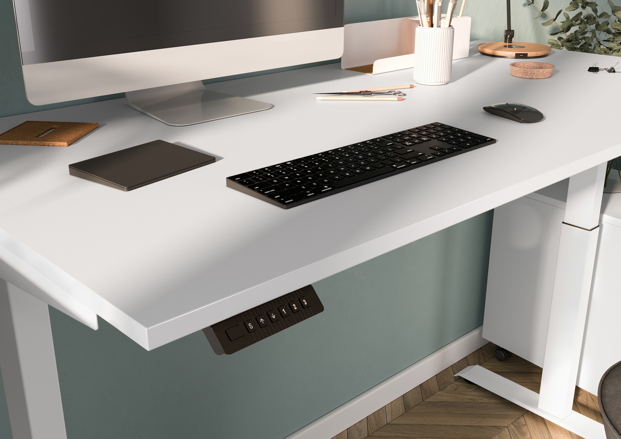 GERMANIA Büromöbel-Set »Mailand«, (4 tlg.), inkl. Schreibtisch, Rollcontainer, Raumteiler und Sideboard