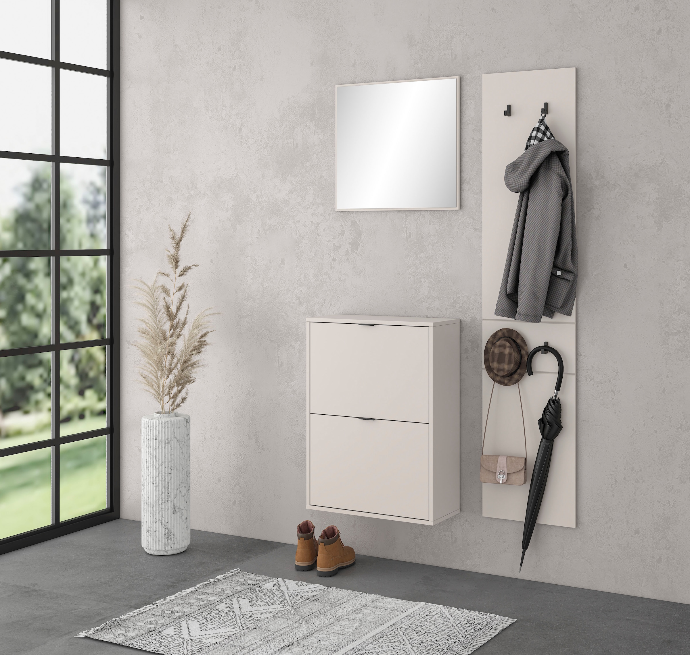 HBZ Ensemble de vestiaires »Florenz Garderobe B/H/T 105x180x27 cm« 3 cuis tlg.