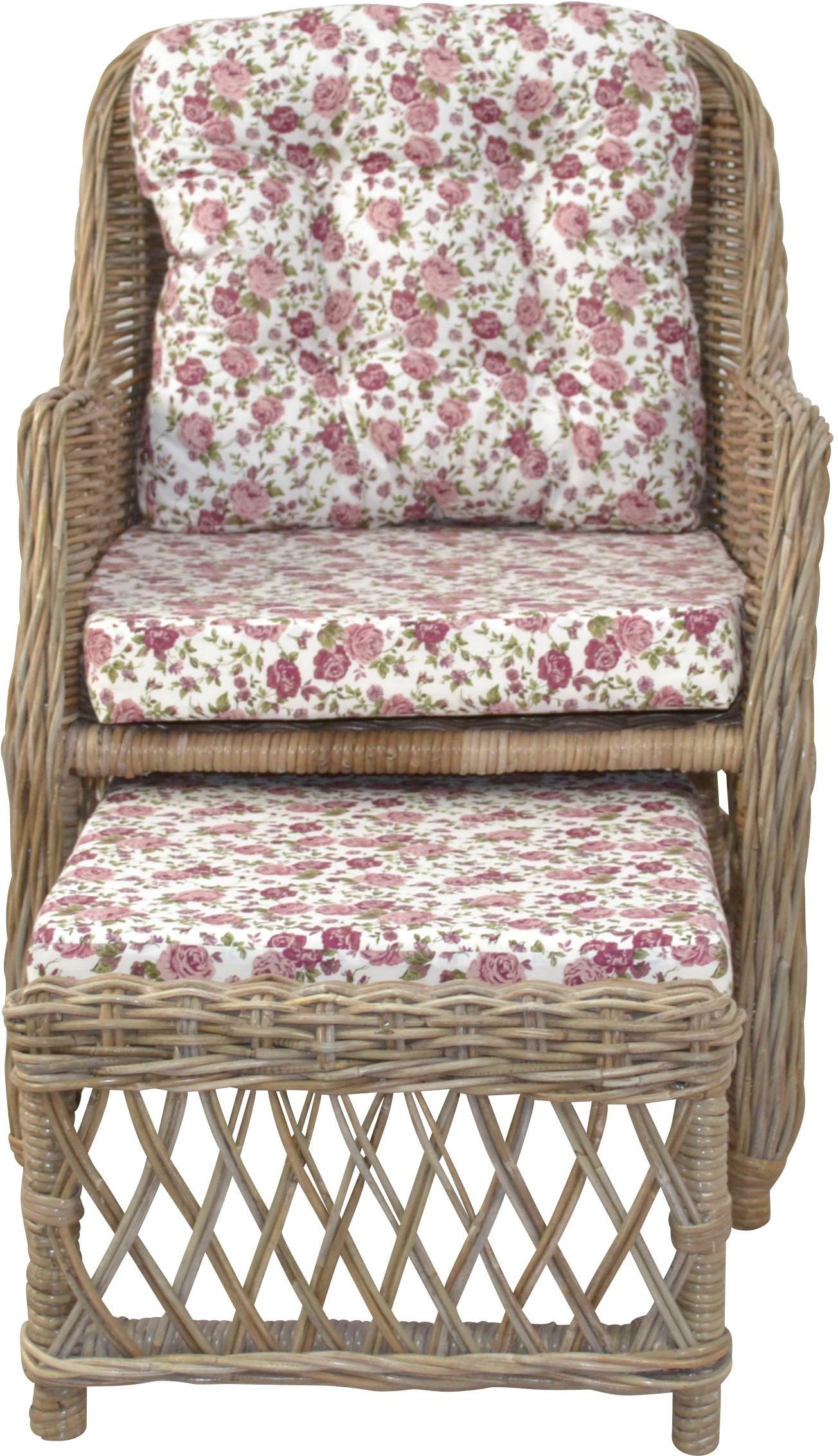 Home affaire Rattanstuhl, Handarbeit, Masse (B/T/H): (67/75/91)