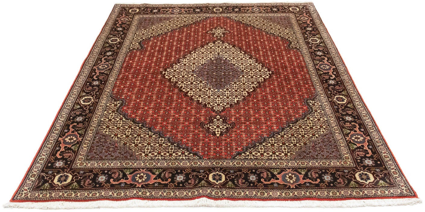 Image of morgenland Orientteppich »Perser - Täbriz - 208 x 146 cm - hellrot«, rechteckig, 10 mm Höhe, Wohnzimmer, Handgeknüpft, Einzelstück mit Zertifikat bei Ackermann Versand Schweiz