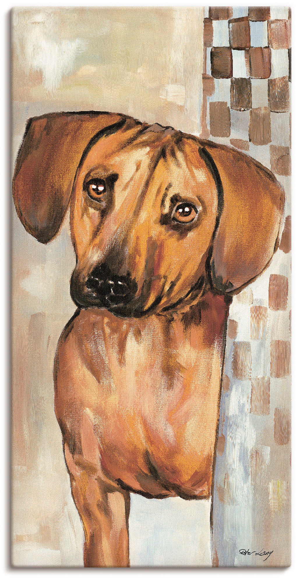 Image of Artland Leinwandbild "Hund" Haustiere 1 Stk. tlg. auf Holzrahmen gespannt