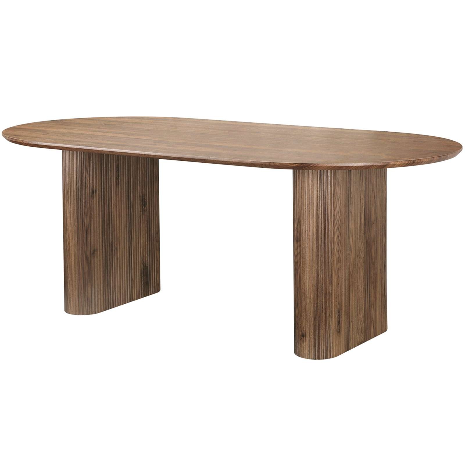 Image of GOODproduct Esstisch "Bostonia" ovaler Esstisch, Beine mit Rillenstruktur, pflegeleicht, Höhe 76 cm