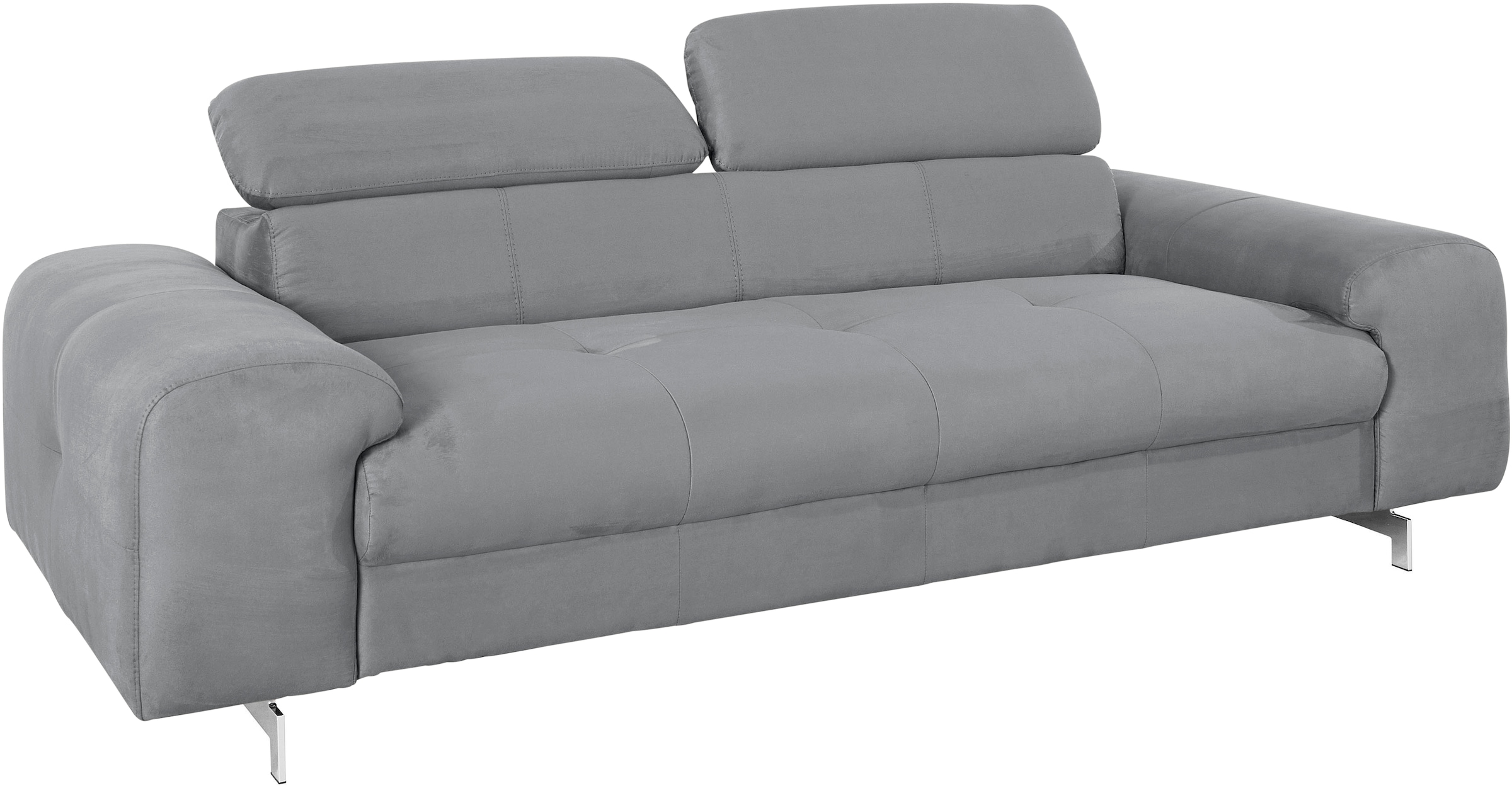COTTA 3-Sitzer »Chef«, Big-Sofa mit Kopfteilverstellung, edle Metallkufen