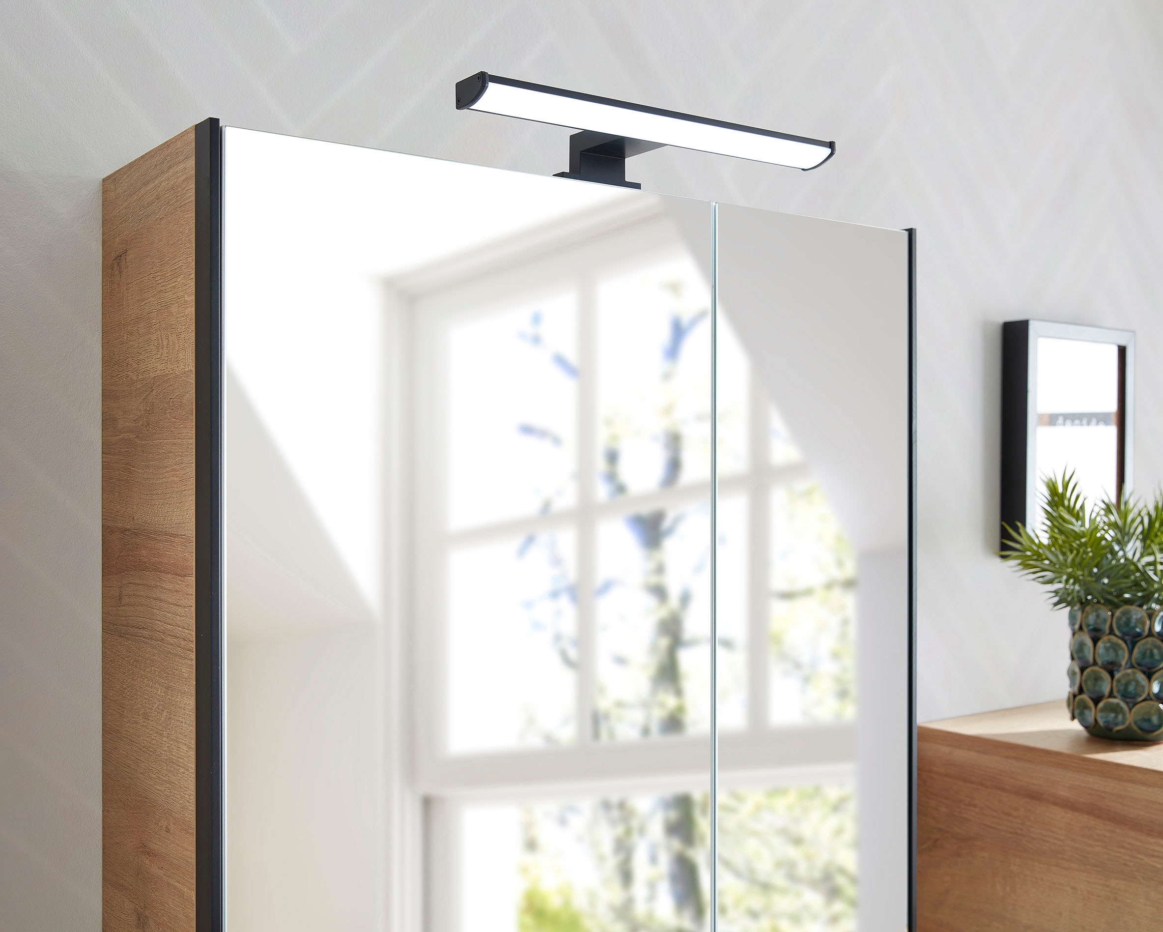 Saphir Ensemble de meubles de salle de bain »Quickset 395 5-teilig, Waschbeckenunterschrank mit LED-Spiegelschrank« 5 cuis tlg.