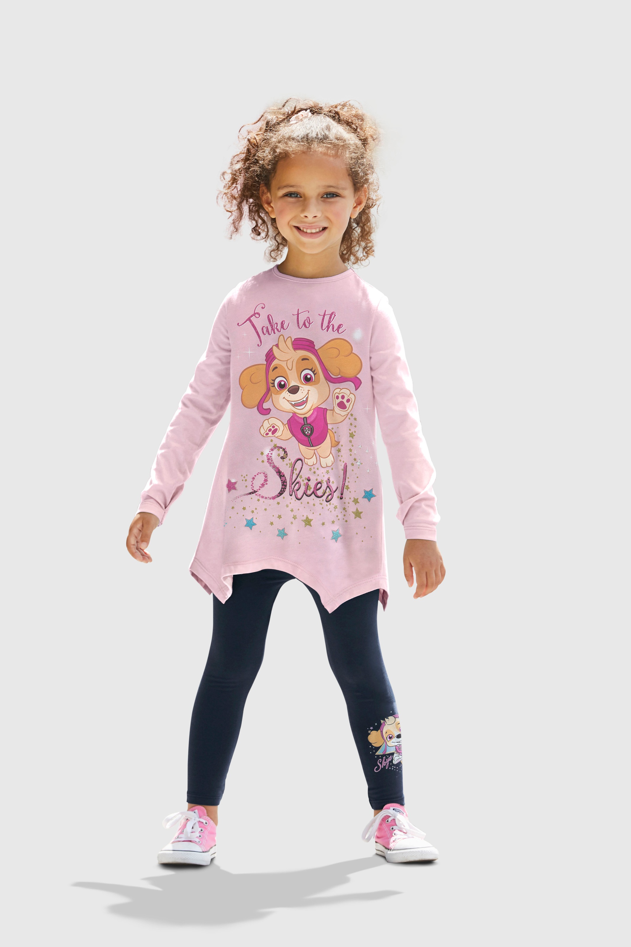 Image of PAW PATROL Shirt & Leggings Set, 2 mit grossem Frontmotiv