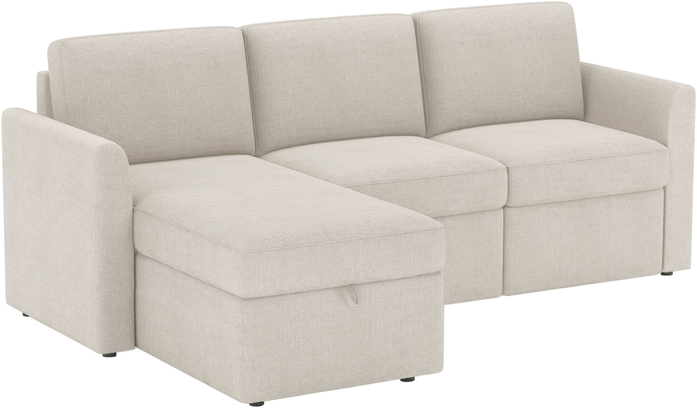 Dorel Home Ecksofa »NORDHUS, L-Form, 200 cm, Recamiere rechts/links montierbar« grosser Stauraum, softer Cord und feiner Webstoff-Bezug