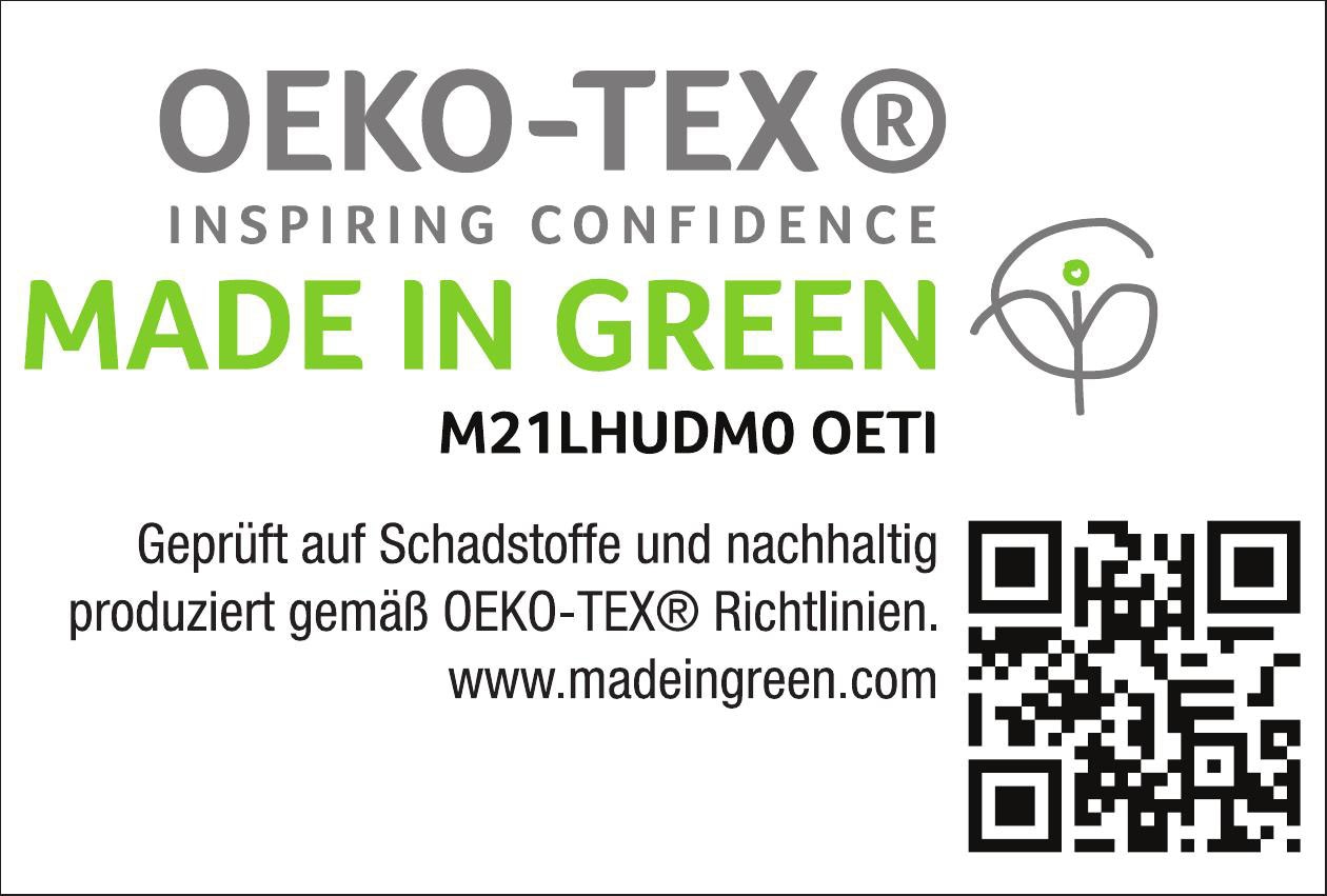 Haeussling Daunenbettdecke »GRÖNLAND Made in Green«, leicht, Füllung neue, weisse 90% Daunen/10% Federn, Kl. 1, Bezug 100% Baumwolle, (1 St.), nachhaltiges, hochwertiges Daunenprodukt" Made in Green" zertifiziert