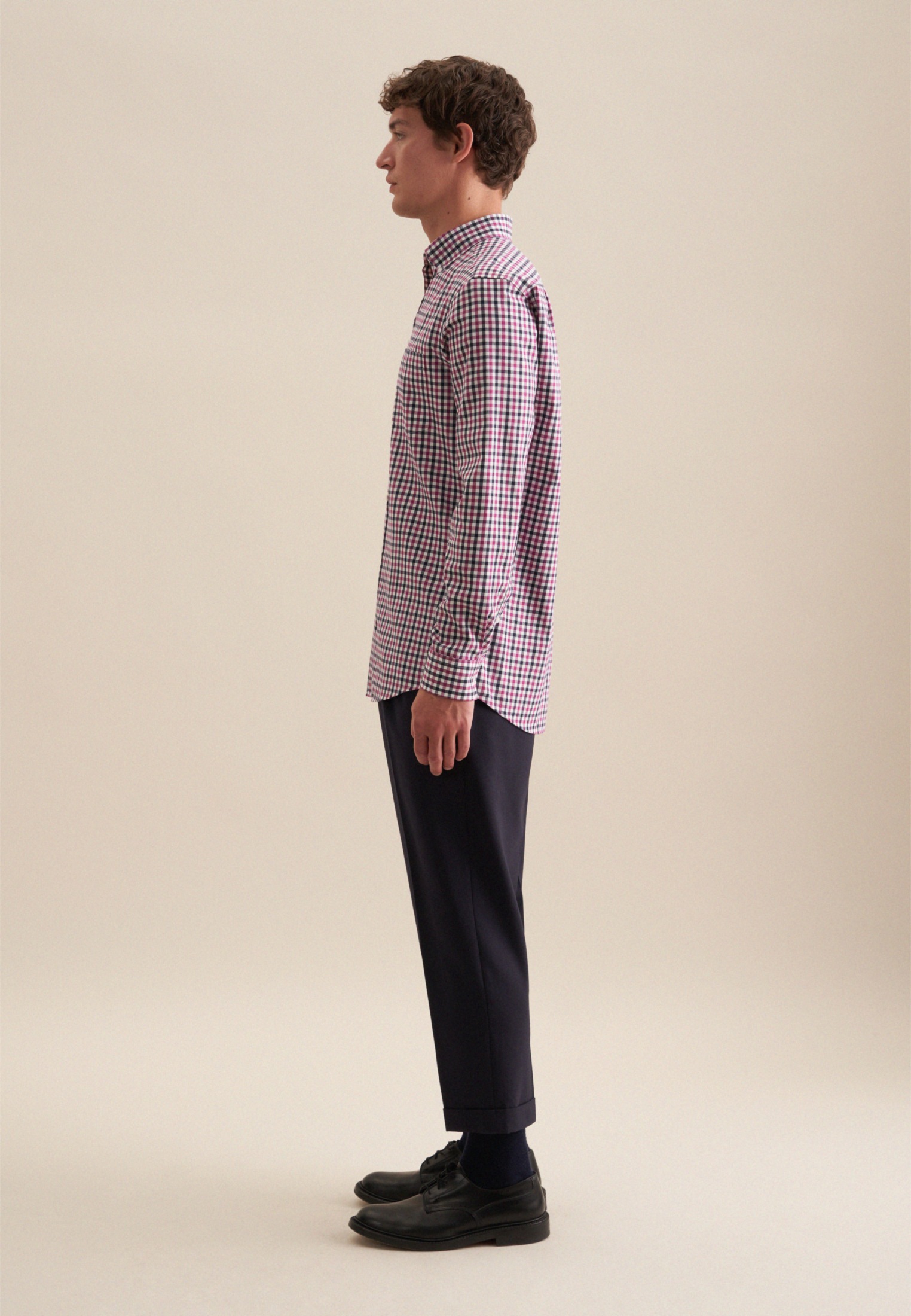 seidensticker Flanellhemd »Regular«, Regular Langarm Button-Down-Kragen Karo