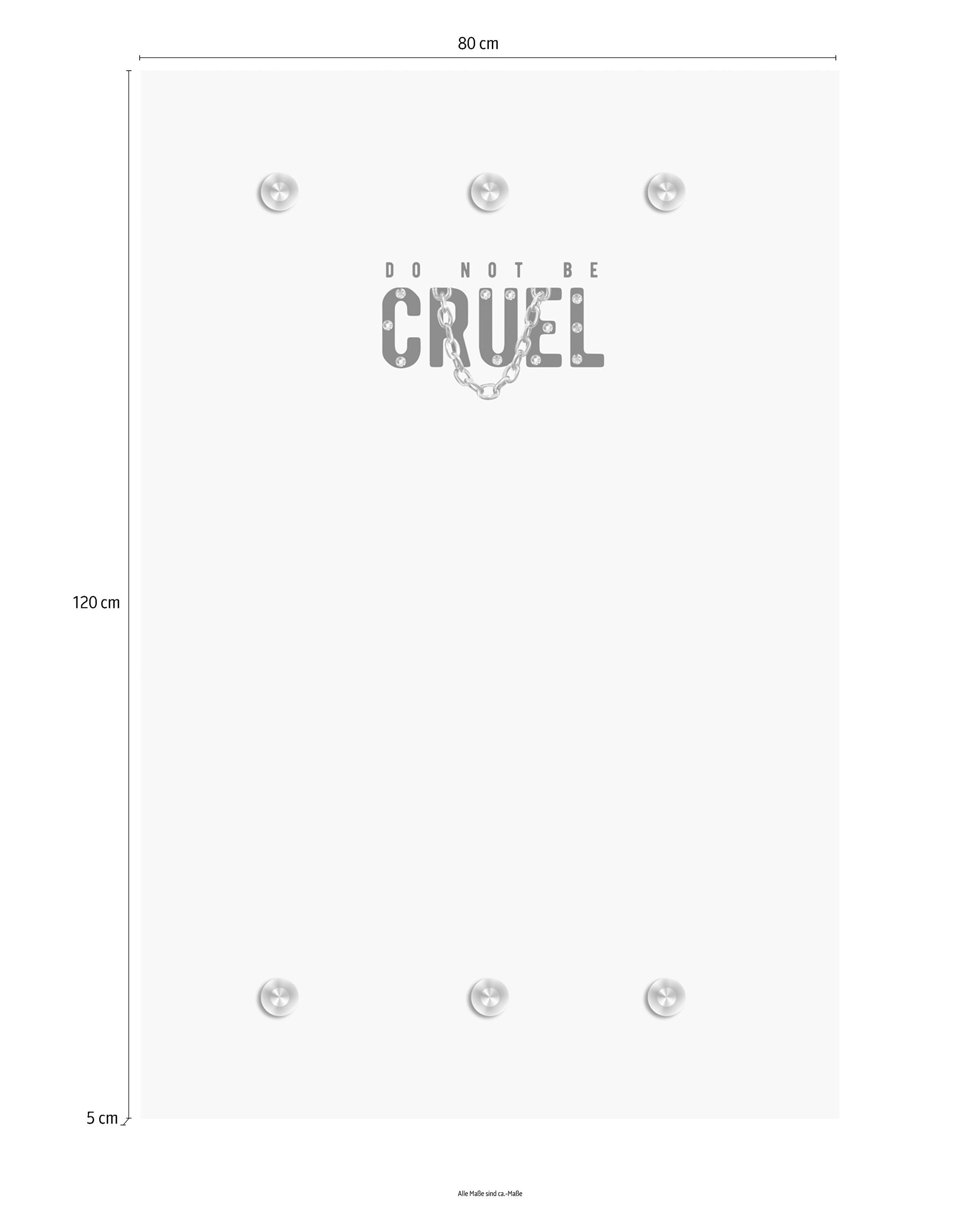 queence Garderobenleiste »DO NOT BE CRUEL« mit 6 Haken, 80 x 120 cm