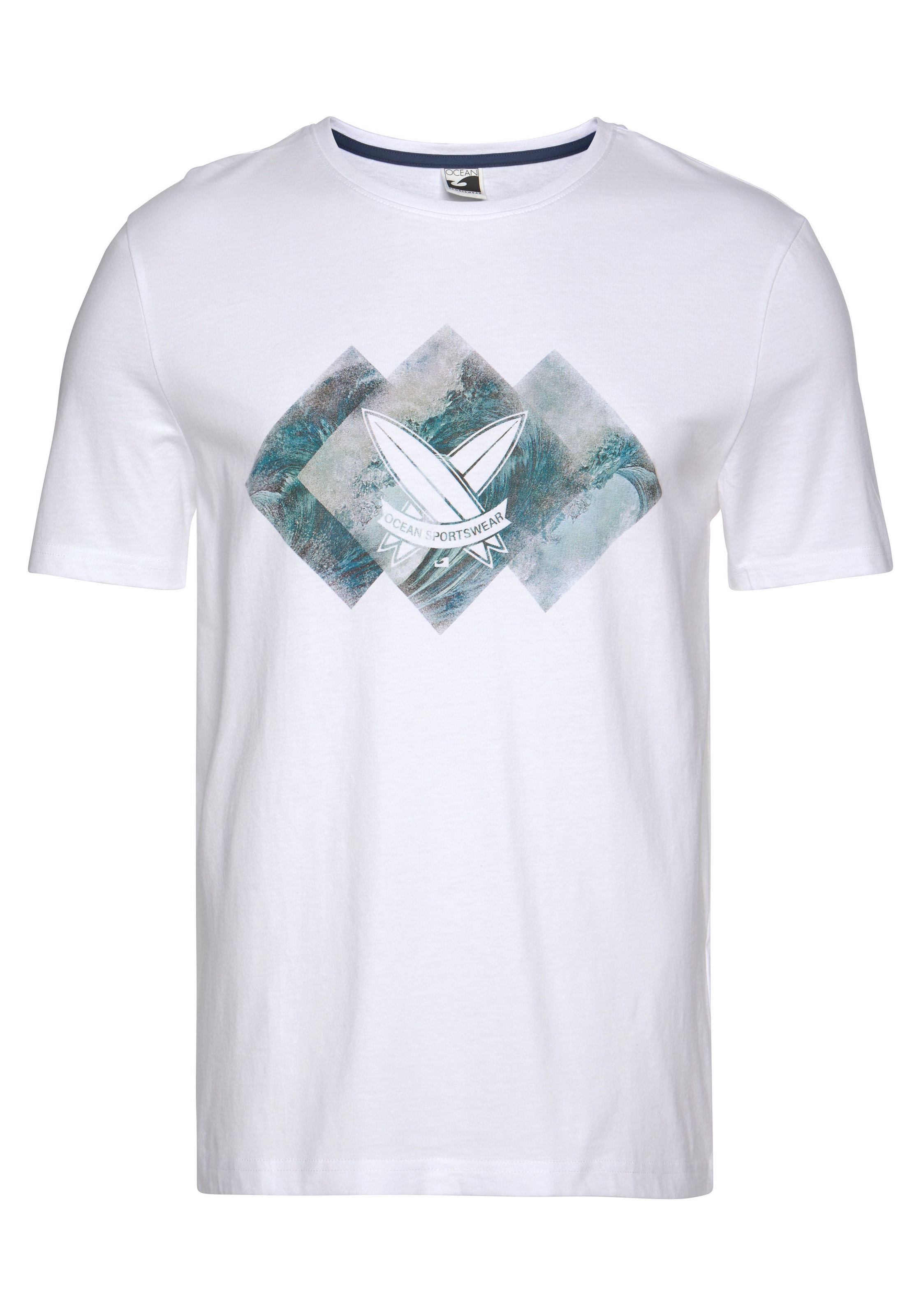 Ocean Sportswear T-Shirt, (2er-Pack), kurzärmelig, schmal geschnitten, mit Print, Rundhalsausschnitt