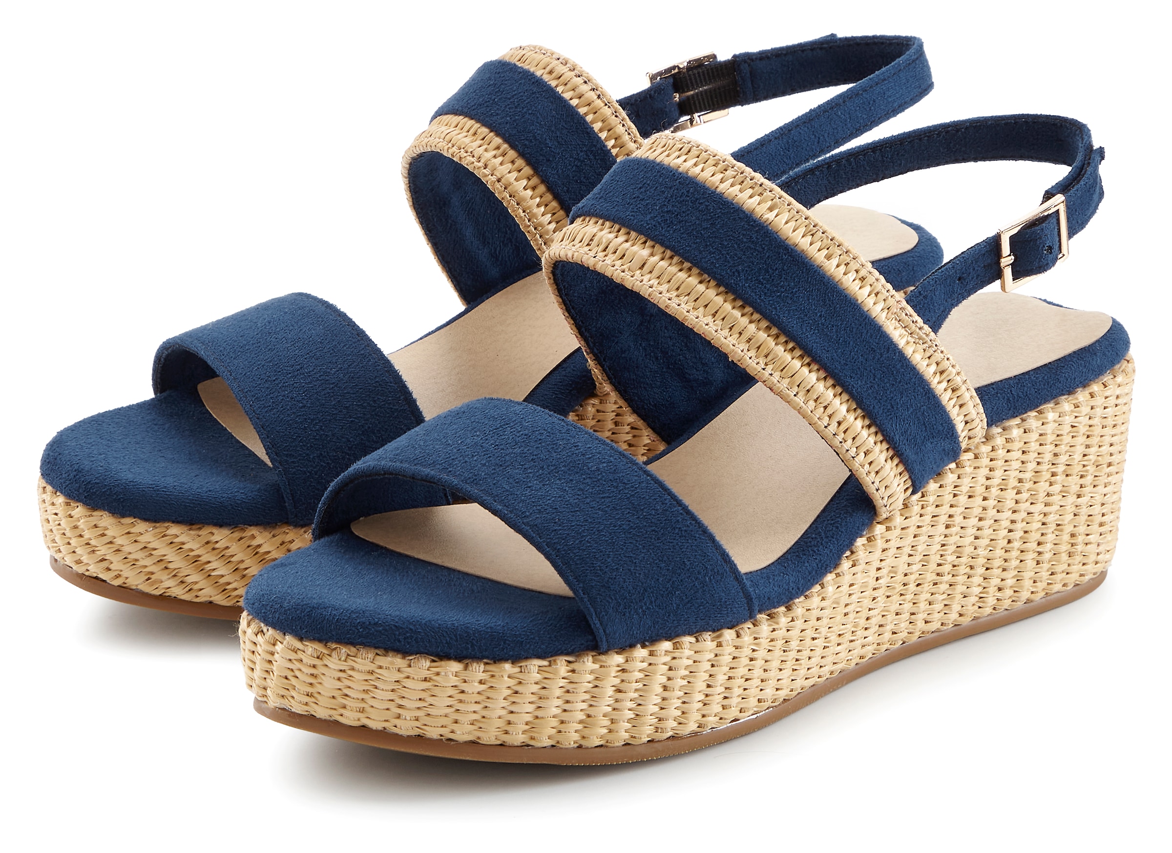 Image of Beachtime Sandalette "Sommerschuh, Sandale, offener Schuh, Keilsandalette," NEU mit Keilabsatz VEGAN