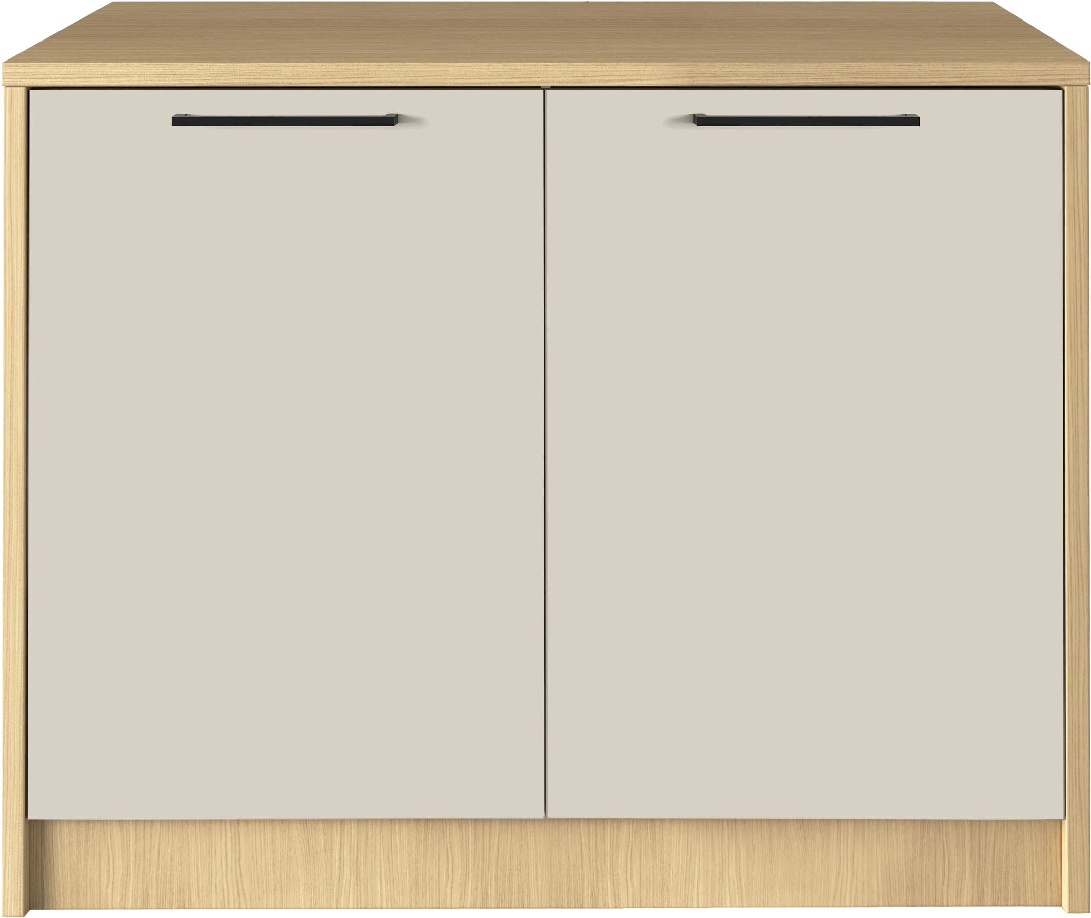 KOCHSTATION Ilot de cuisine »KS-Luna« Largeur 115 cm, 2 portes, 4 compartiments intérieurs, 2 places à manger, portes amorties