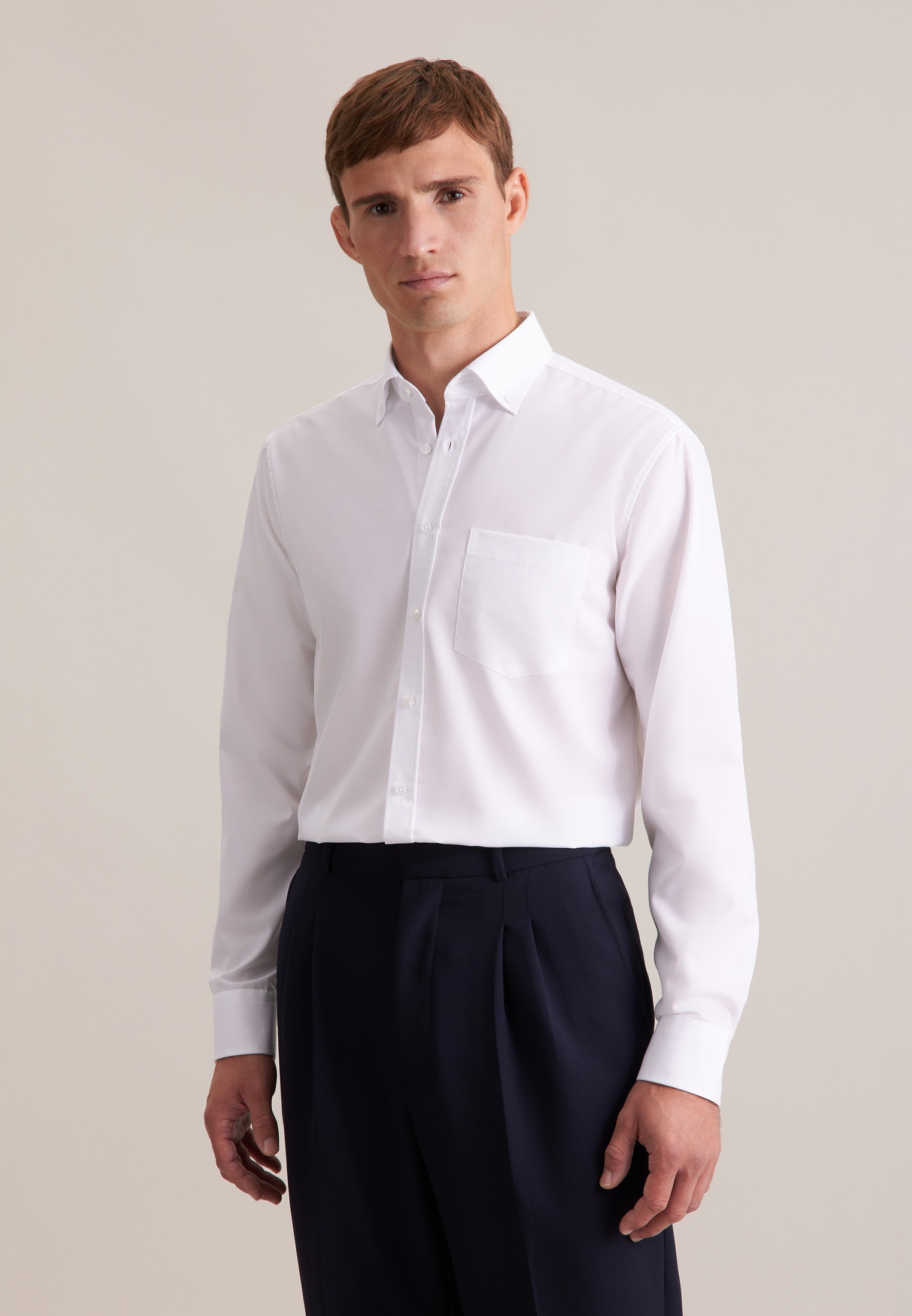 Image of seidensticker Businesshemd "Schwarze Rose" Regular 1/1 Button-Down-Kragen Uni