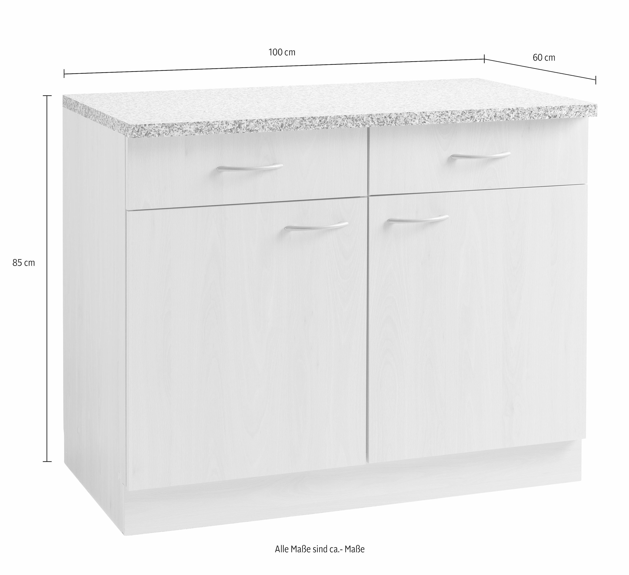 wiho Küchen Unterschrank »Kiel«, 100 cm breit, in Tiefe 60 cm bequem kaufen
