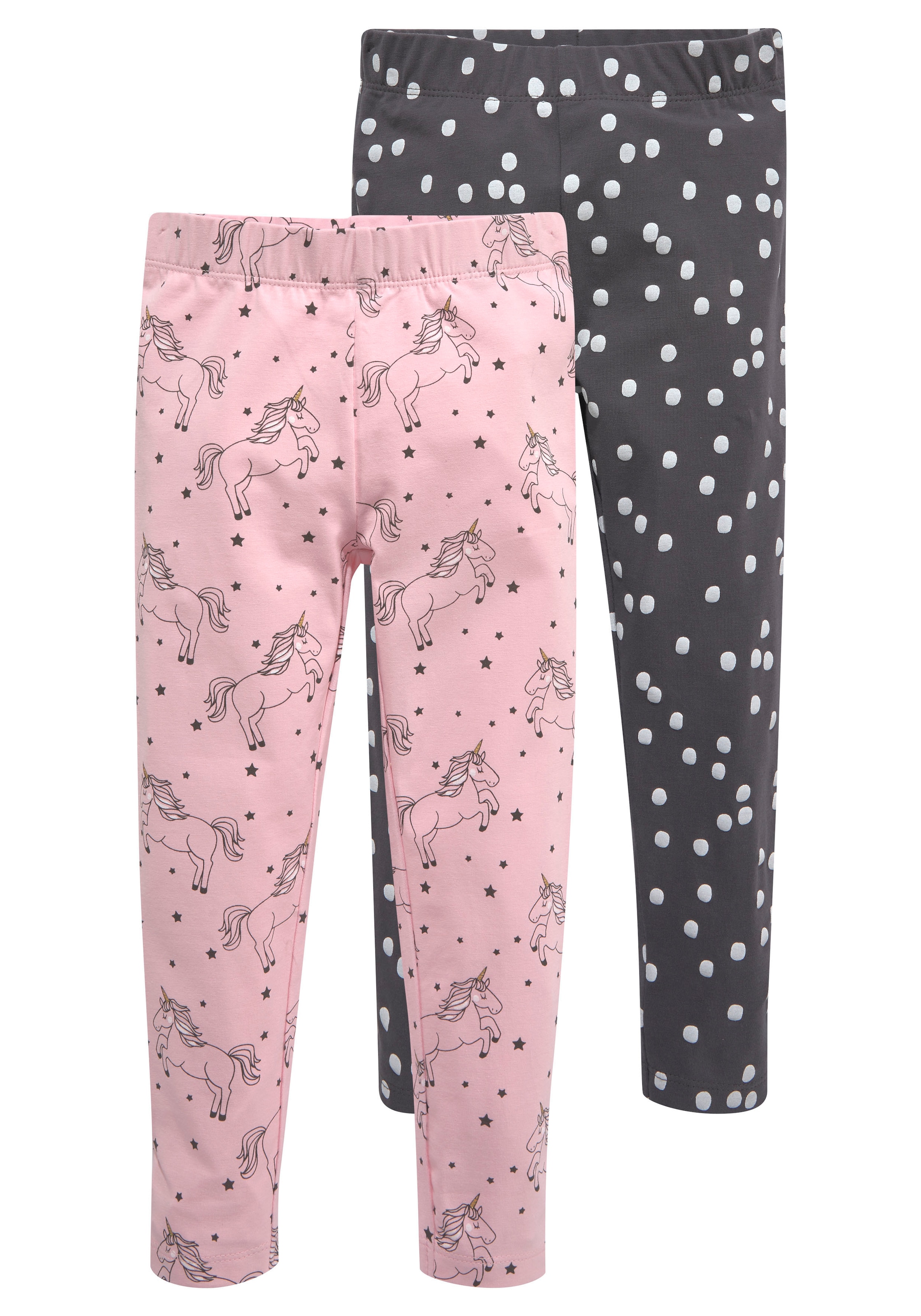 Image of KIDSWORLD Leggings "2er Pack Leggings für kleine Mädchen" mit Pferde-Allover