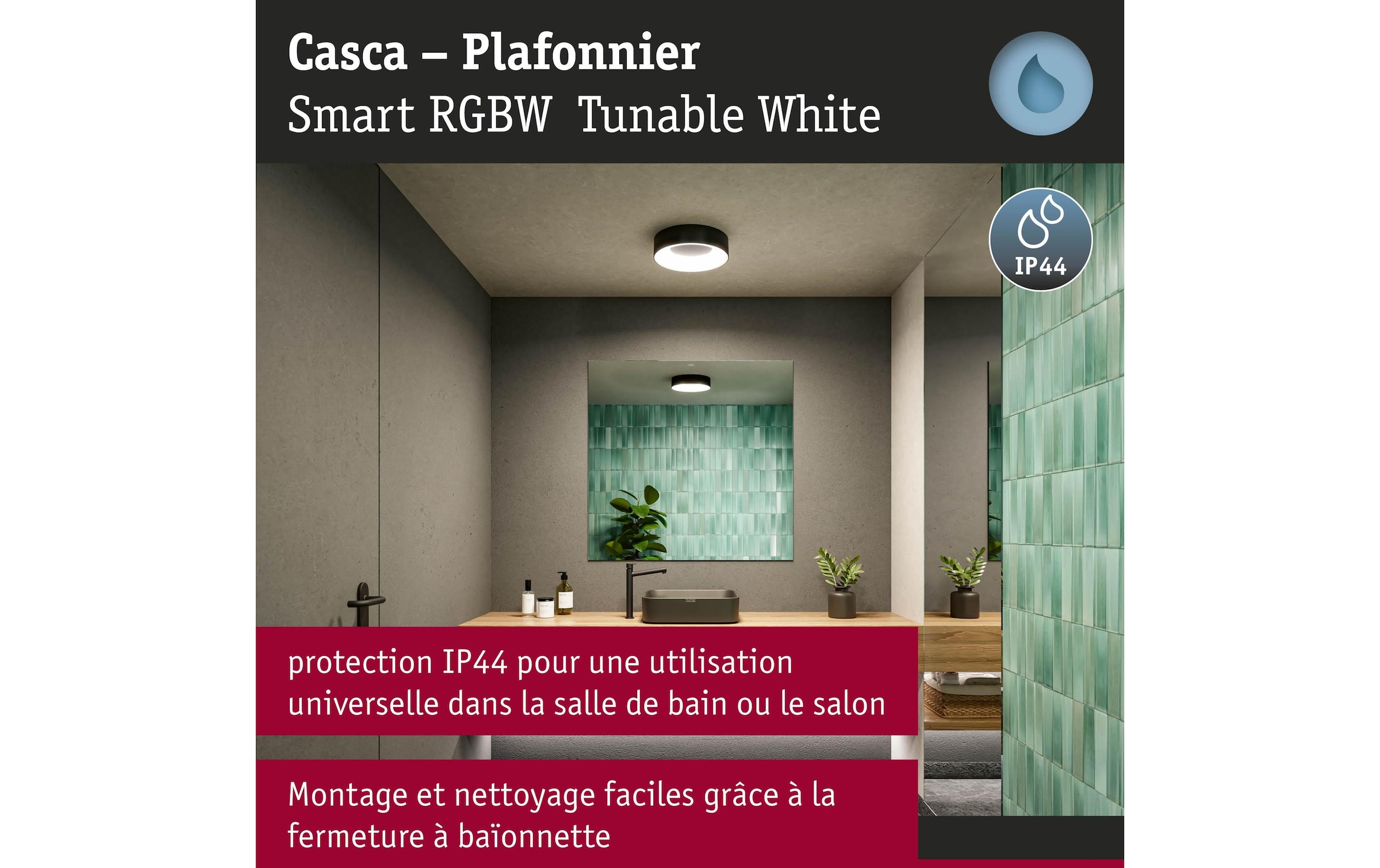 Paulmann Deckenleuchte »Casca« LED-Modul 1 Stk. Tageslichtweiss dimmbar