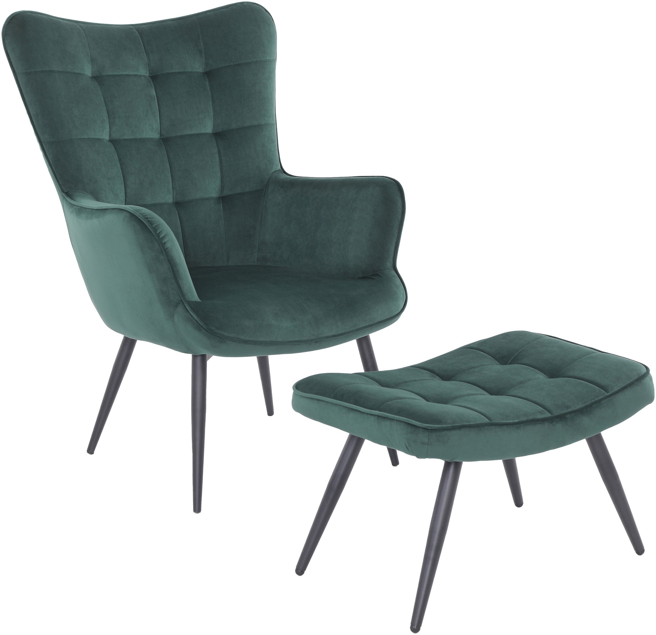 byLIVING Tabouret »UTA« Bezug Webstoff oder Samt, Schaumstoff