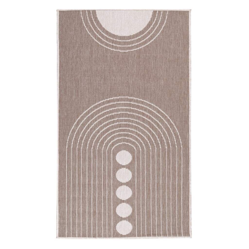 Carpet City Outdoorteppich »DUO RUG 5739« rechteckig 5 mm Höhe Wendeteppich Wetterfest In- & Outdoor, Balkon, Terrasse, Wohnzimmer
