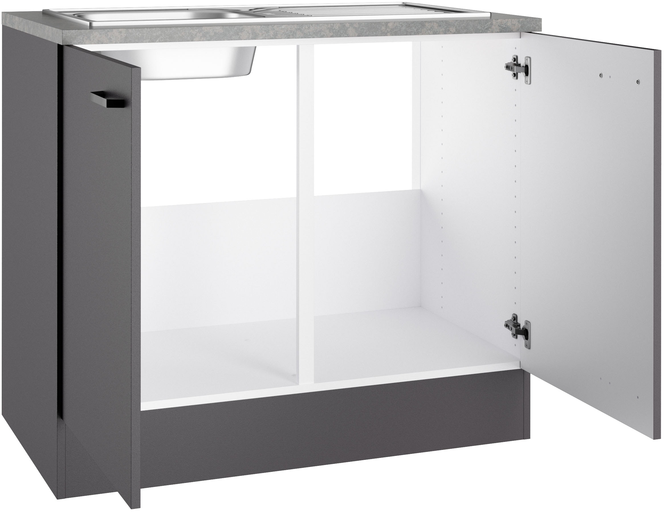 OPTIFIT Meuble évier »OPTImulti« Breite 100 cm, Tiefe 60 cm, inkl. Arbeitsplatte und Einbauspüle