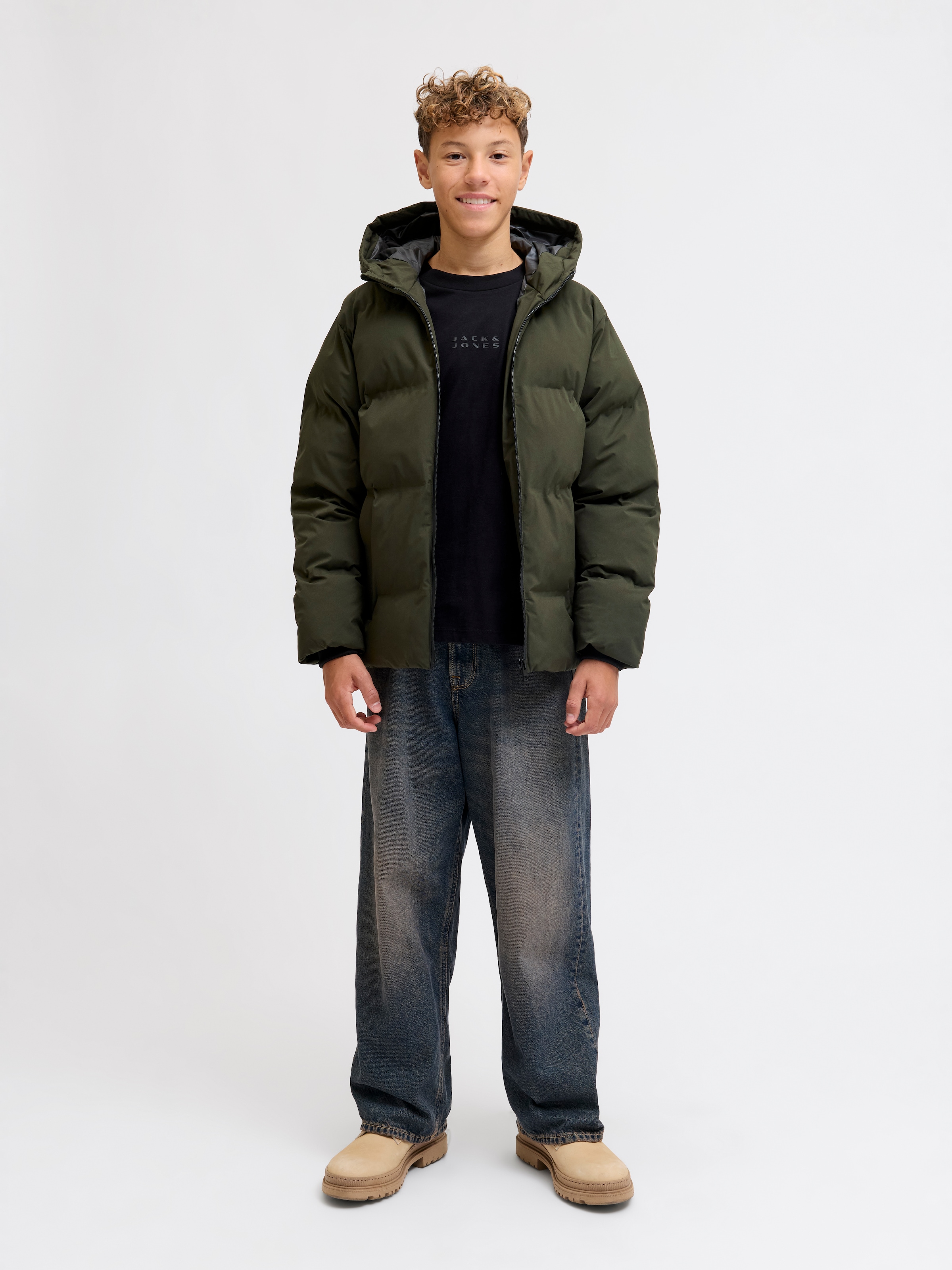 Jack & Jones Junior Veste matelassée »JJKAITO PUFFER JACKET LN JNR« mitKapuze