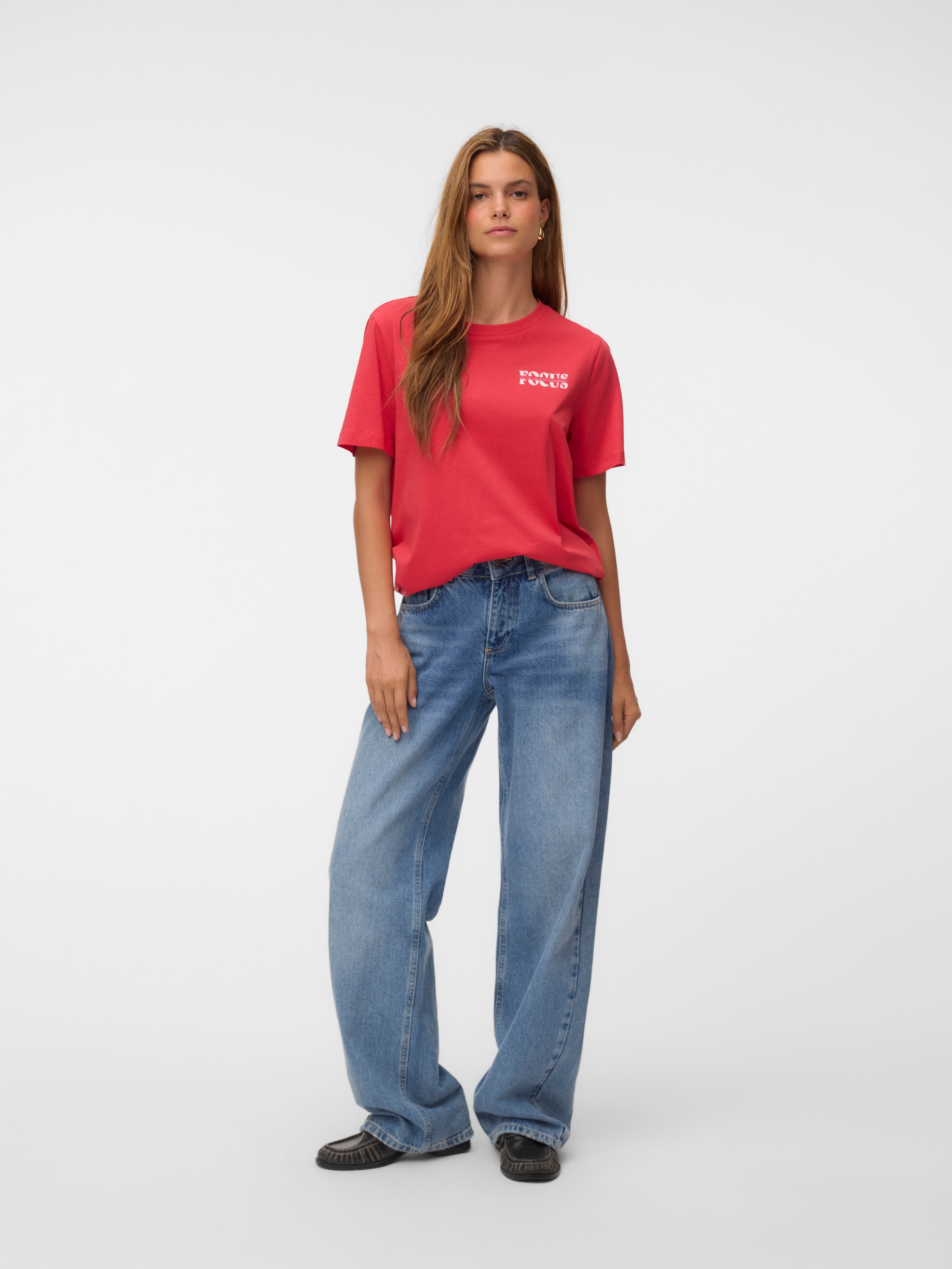 Vero Moda T-shirt à manches courtes »VMHEIDI PAULINA SS TOP BOX JRS« coton, coupe régulière