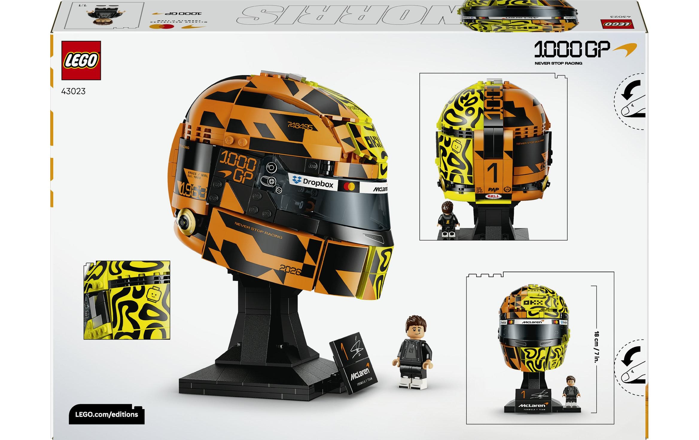 LEGO® Konstruktionsspielsteine »McLaren Mastercard F1® Team Lando Norris’ Helm (43023)« LEGO Editions Formular 1