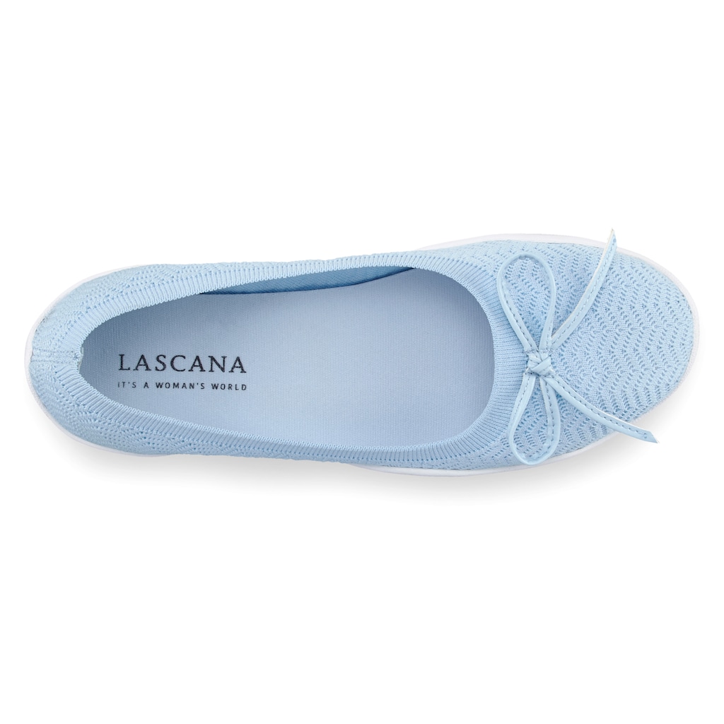 LASCANA Sneaker Ballerinas, mit flacher & flexibler Sohle, superleicht, Slipper, Halbschuh VEGAN