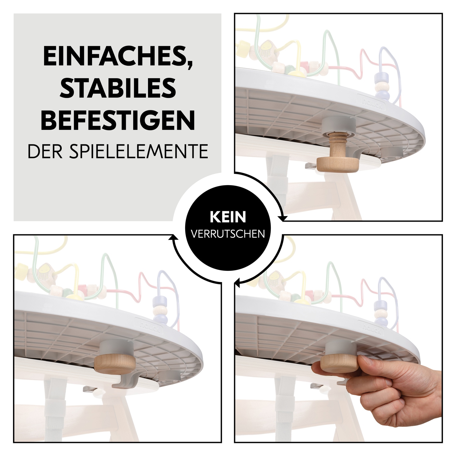 Hauck Plateau de chaise haute »Alpha Play Tray, White« aus recyceltem Material