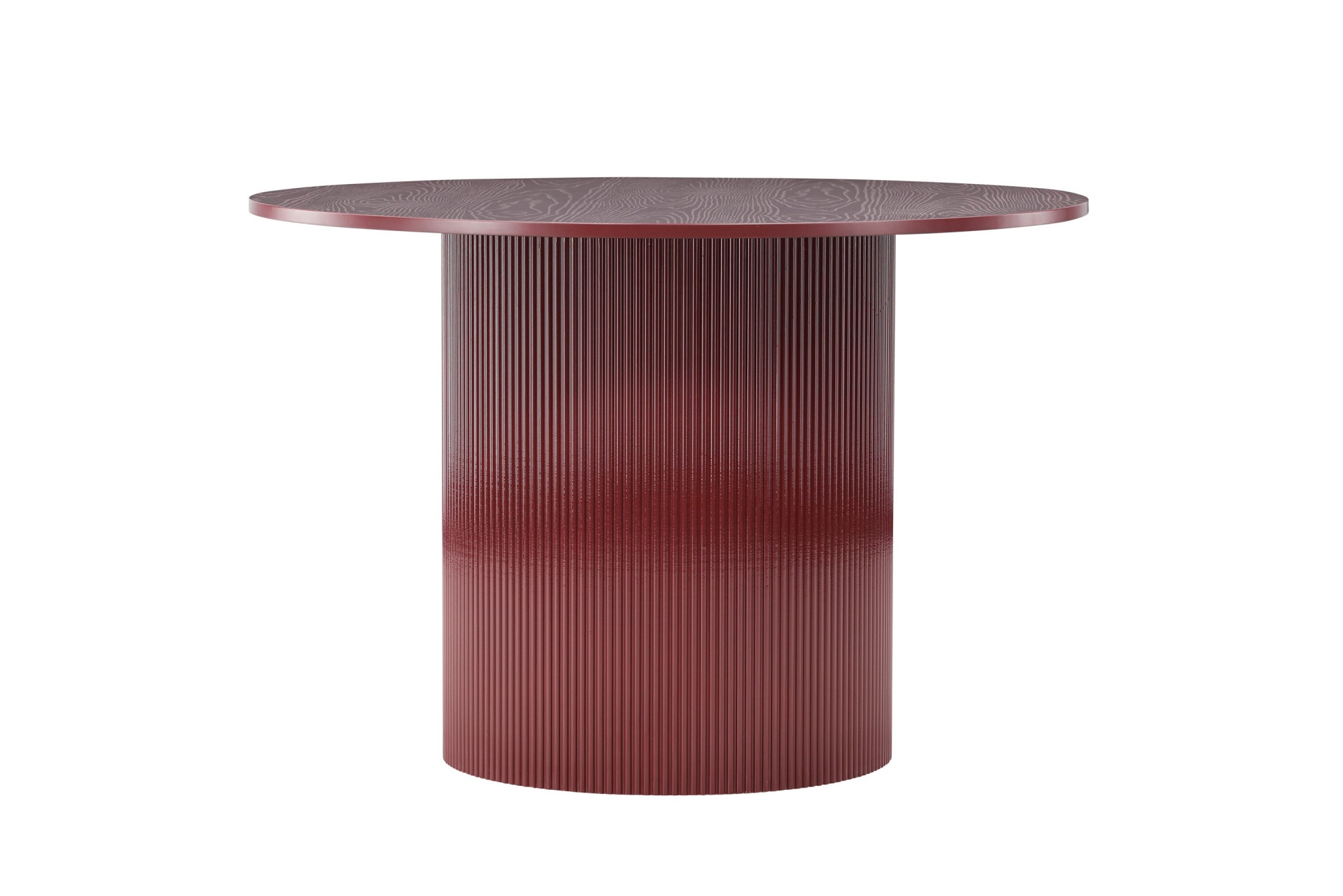 Venture Home Esstisch »Lenox, runder Esstisch in tiefem Bordeauxrot, kraftvoll, Ø 110 cm« Esszimmertisch, MDF, einheitlich bordeaux, rund, modern, elegant