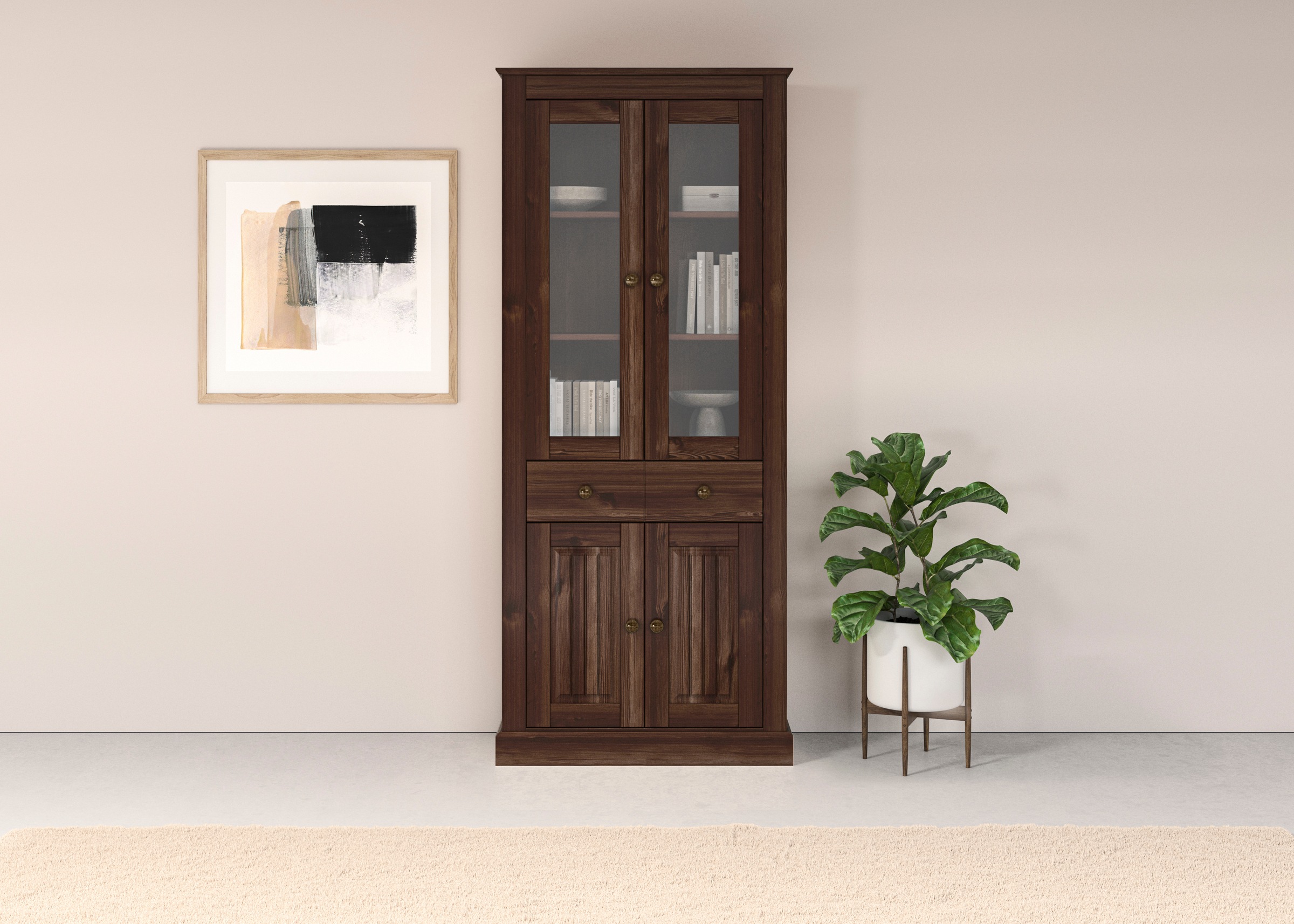 Image of GOODproduct Vitrine "Liotta" Mit 2 Glastüren und 1 Schublade