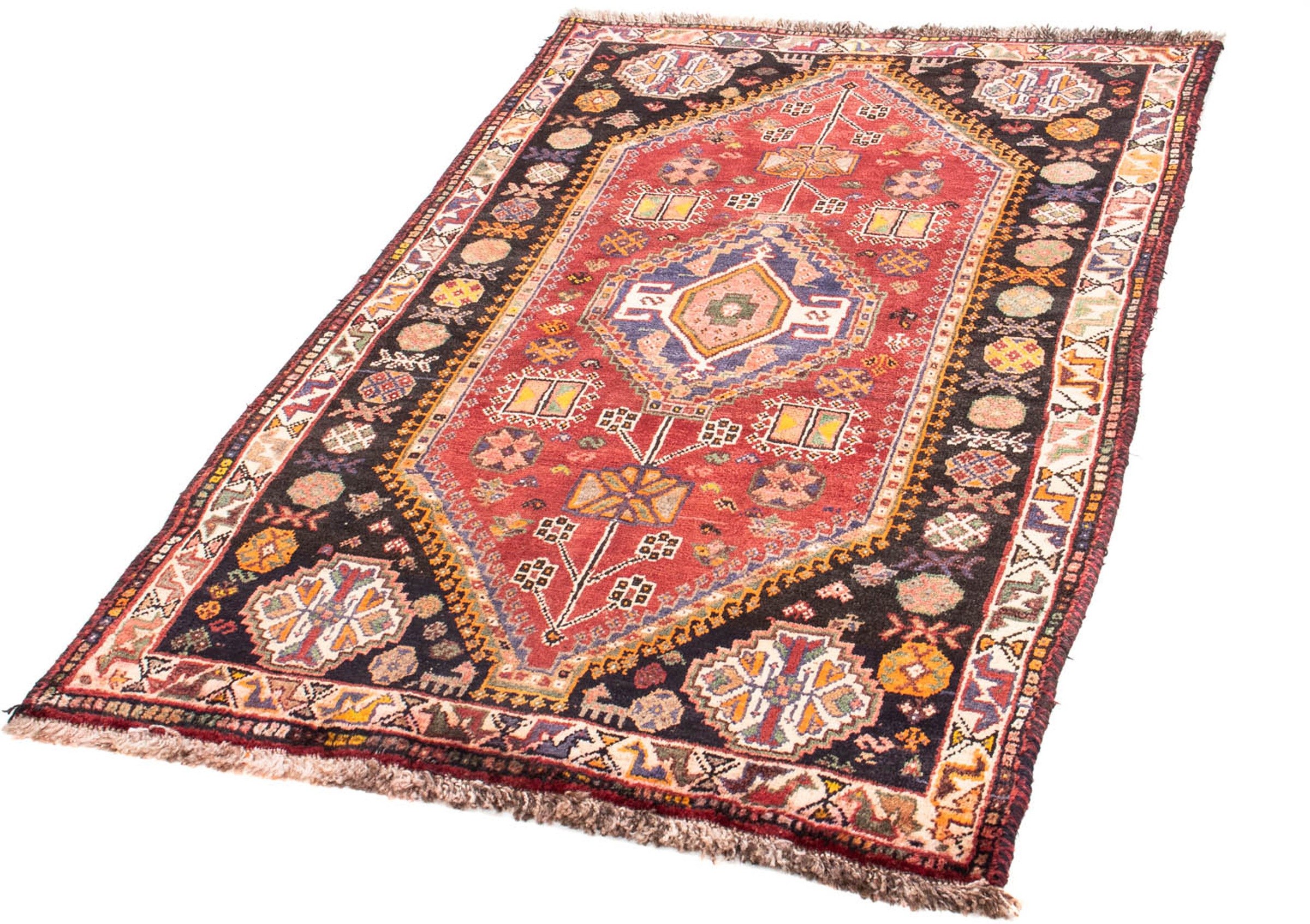 Image of morgenland Orientteppich »Perser - Nomadic - 150 x 105 cm - dunkelrot«, rechteckig, 10 mm Höhe, Wohnzimmer, Handgeknüpft, Einzelstück mit Zertifikat bei Ackermann Versand Schweiz