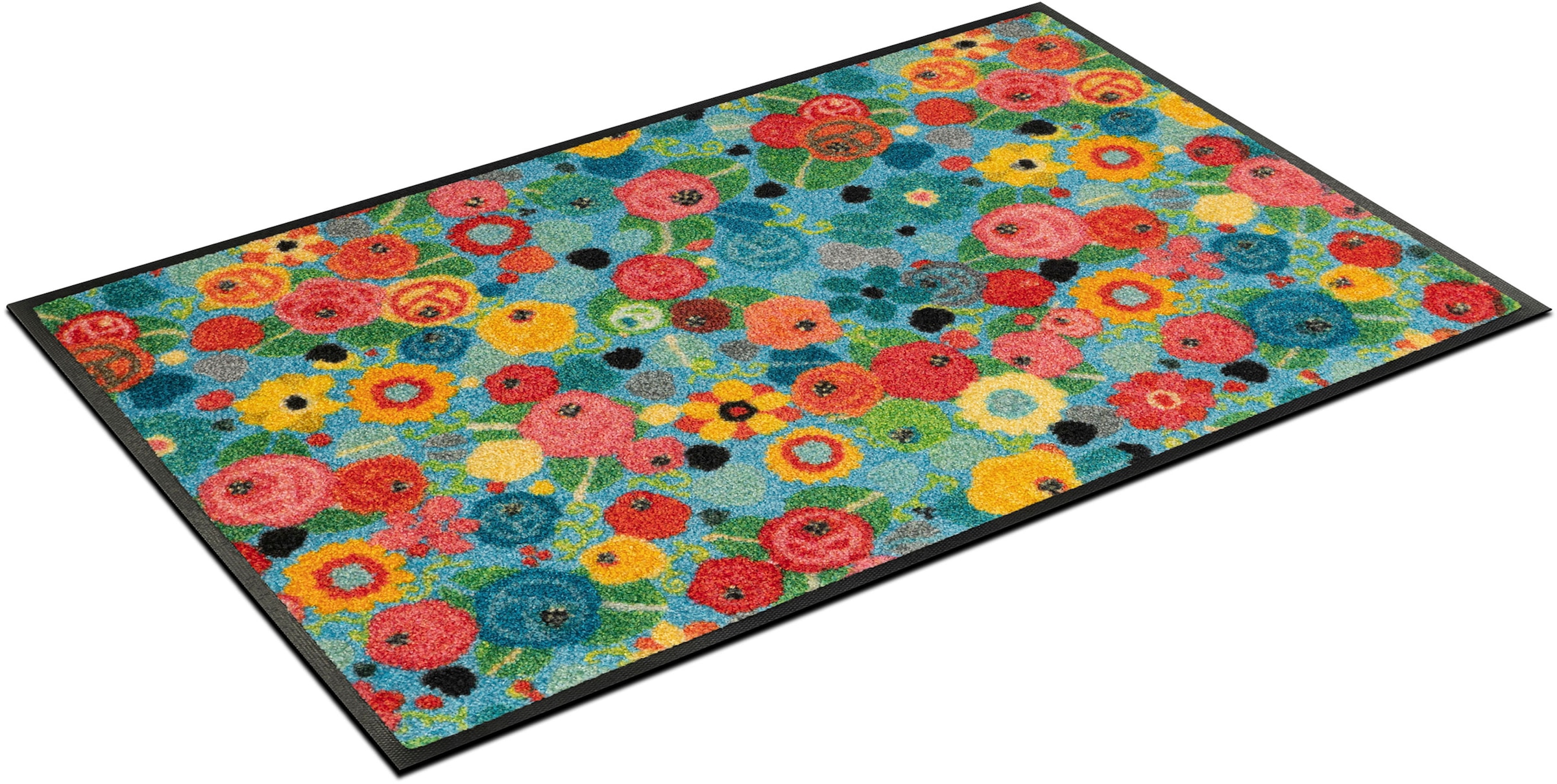 Image of wash+dry by Kleen-Tex Fussmatte "Flower Power" rechteckig 7 mm Höhe