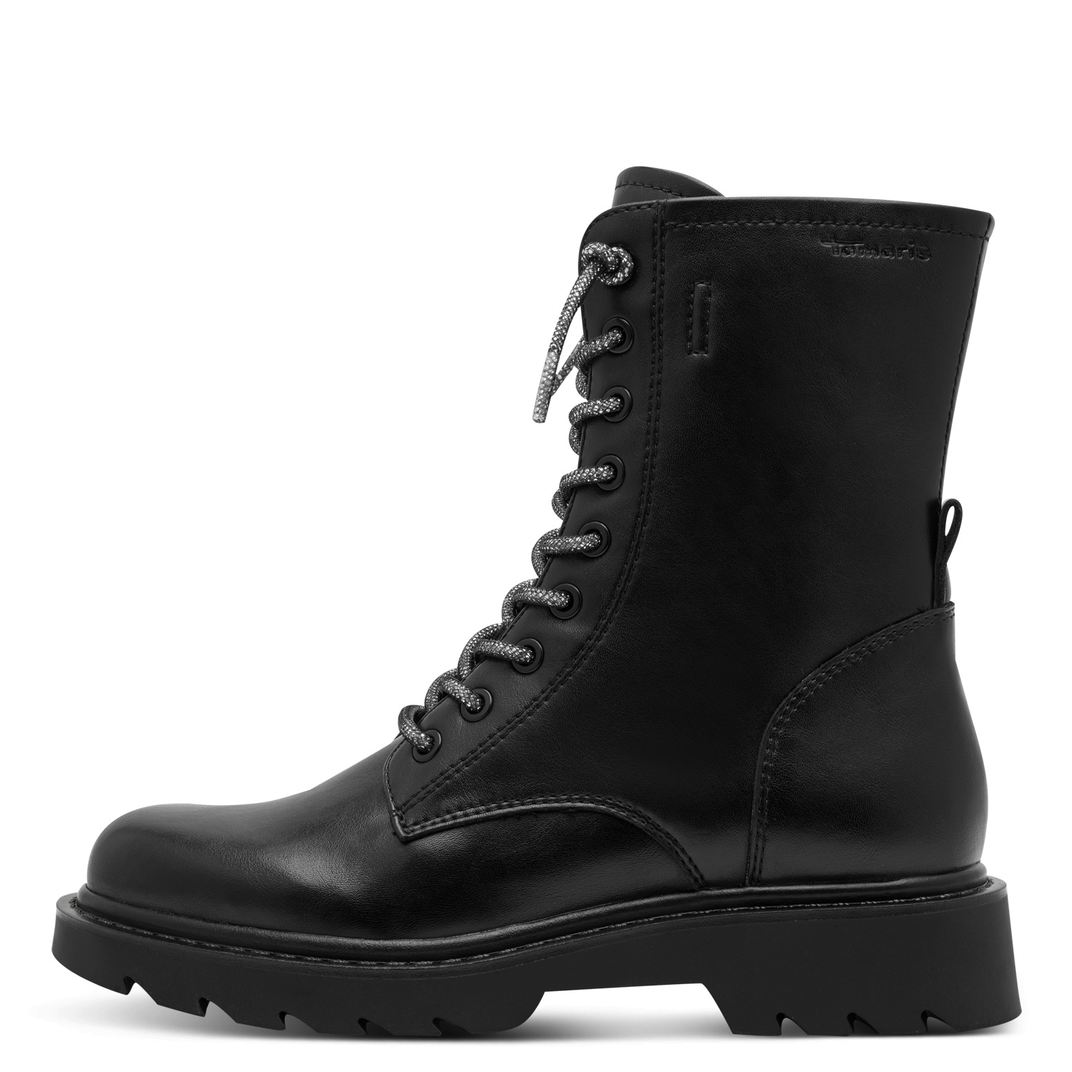 Tamaris Schnürstiefelette  Blockabsatz, Schnürboots mit glänzenden, elastischen Schnürsenkeln