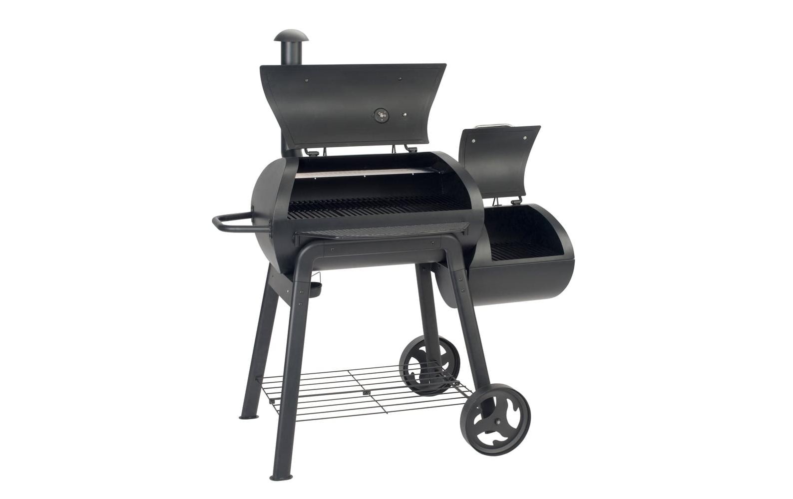 LANDMANN Barbecue au charbon de bois »Smoker Vinson 200« Mobiler Holzkohlegrill mit Ablagen