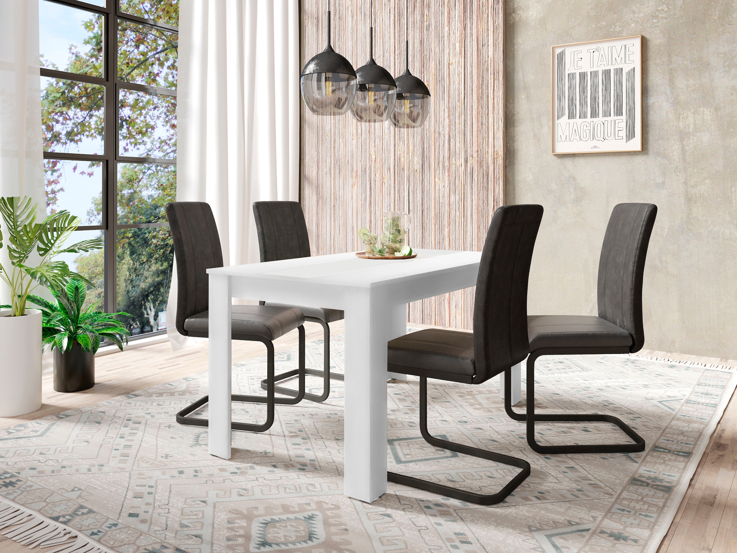 byLIVING Esstisch »Nori«, Breite 120, 140 oder 160 cm, Mittelplatte wendbar