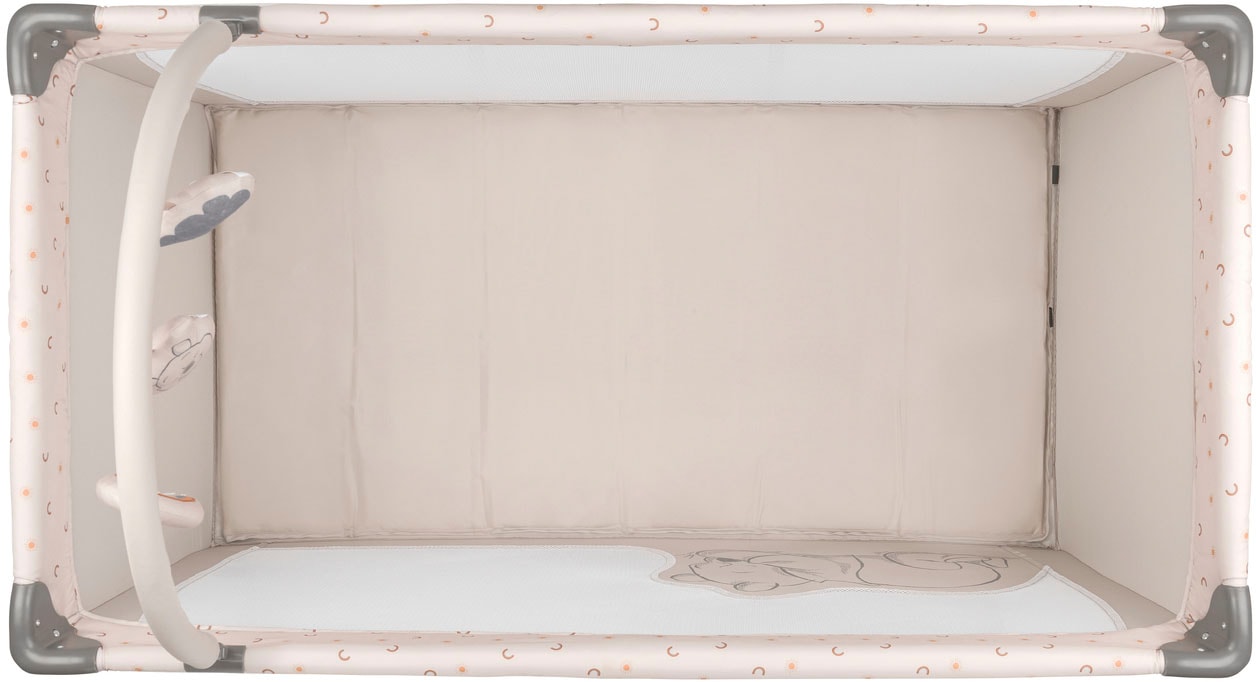 Hauck Lit de voyage pour bébé »Dream N Play Go, Pooh Rainbow, beige« inkl. Transporttasche