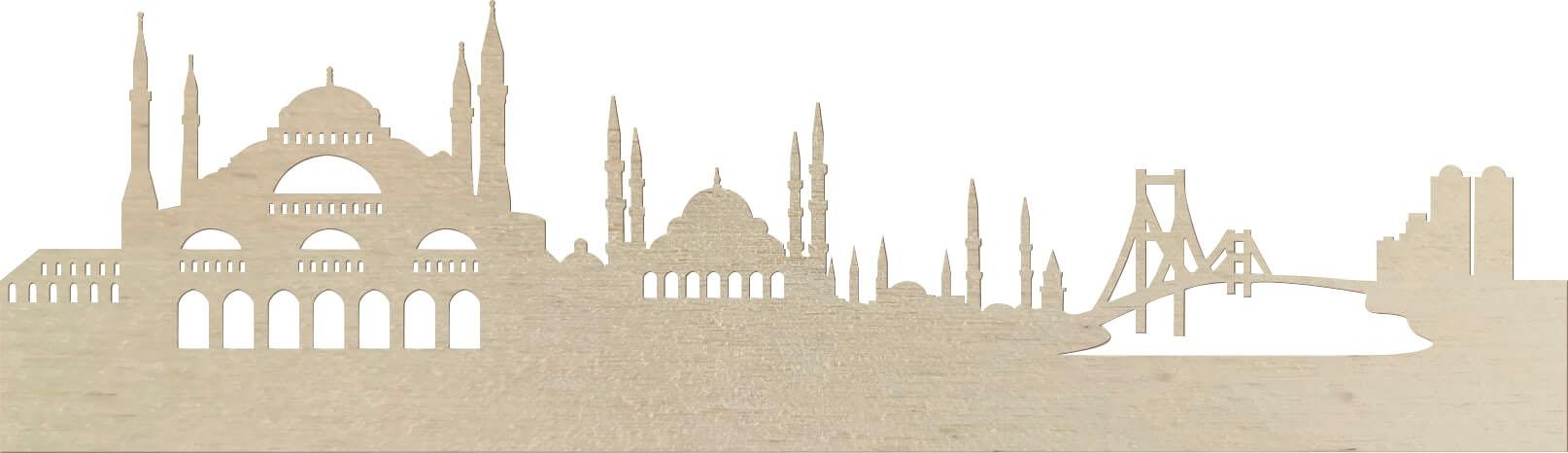 Image of Wall-Art Wanddekoobjekt »Pappel Furnier - Skyline Istanbul« bei Ackermann Versand Schweiz