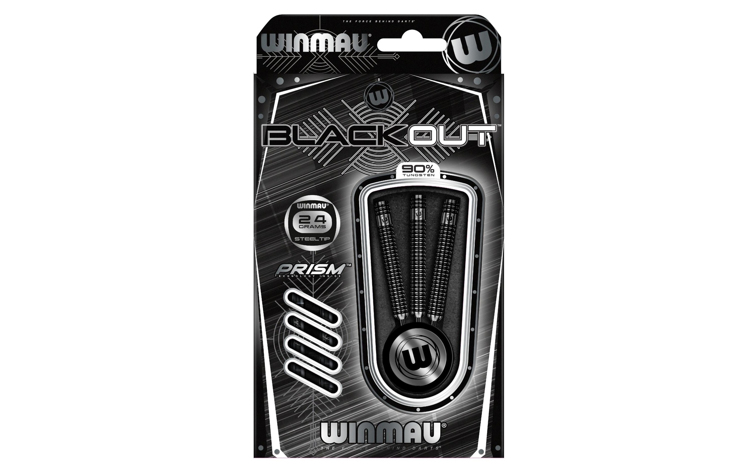 Winmau Dartpfeil »Steeldart Blackout 3 Stück«, (3 St.)